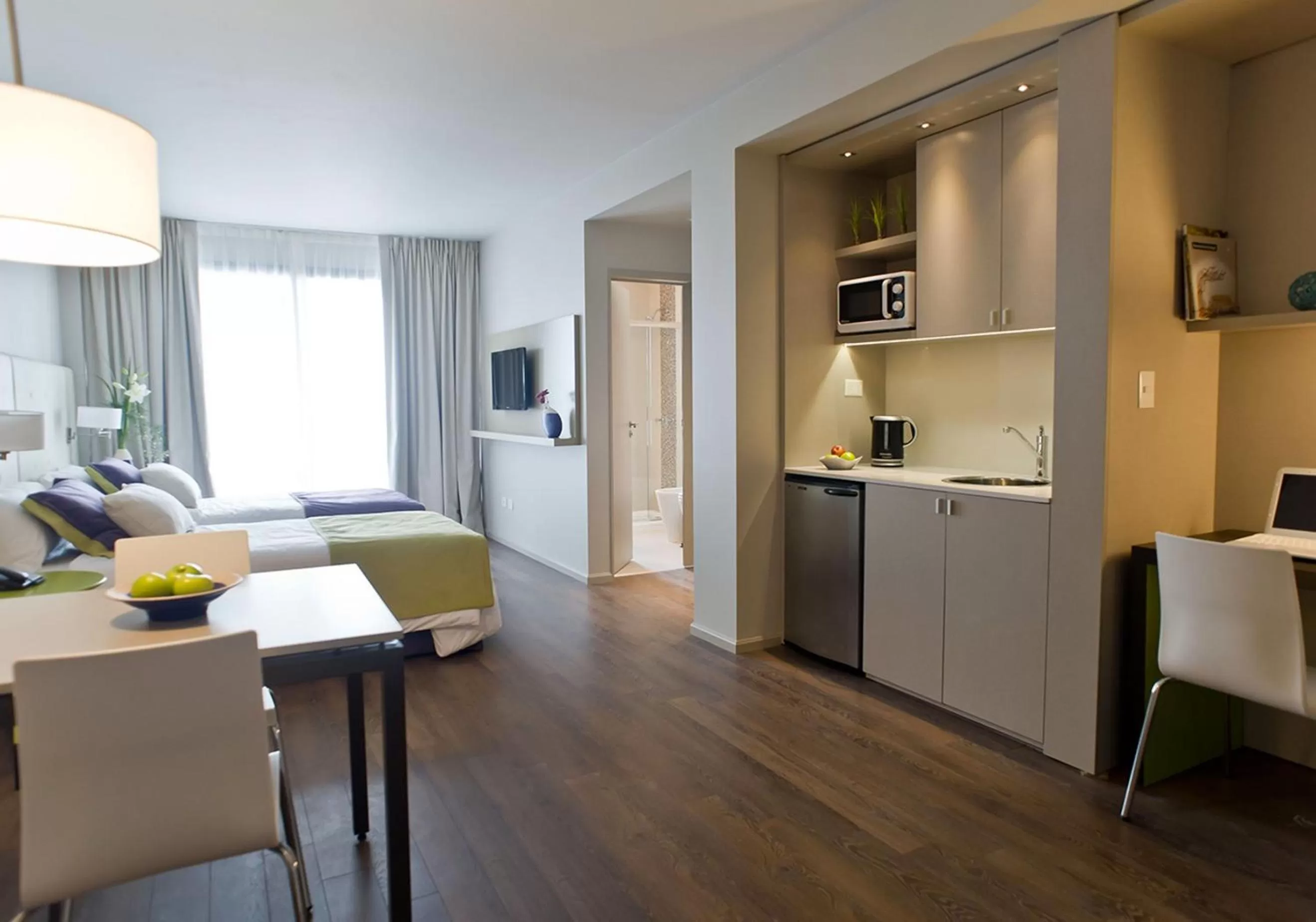 Kitchen or kitchenette in Bulnes Eco Suites