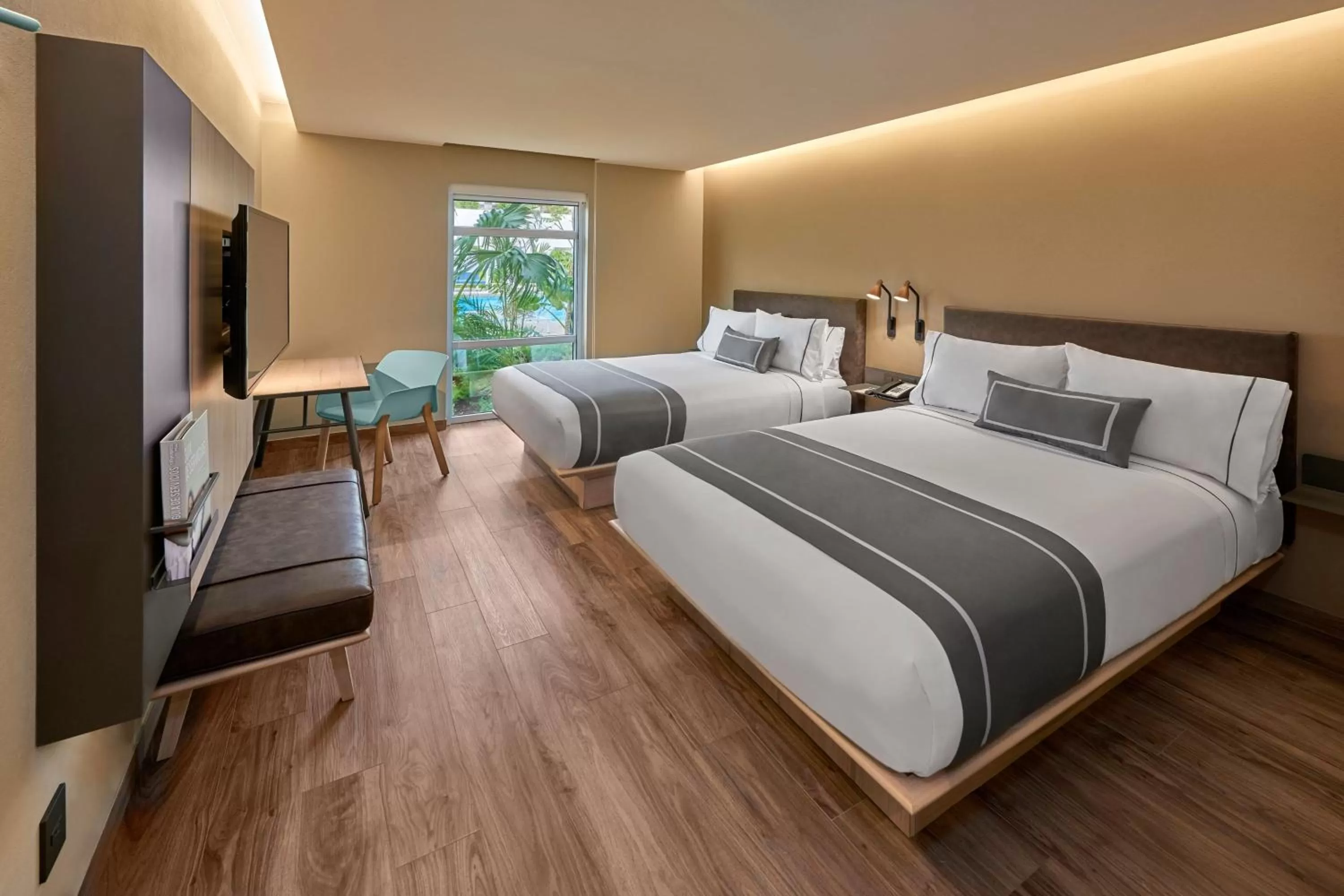Bedroom, Bed in City Express Plus by Marriott Cancun Aeropuerto Riviera