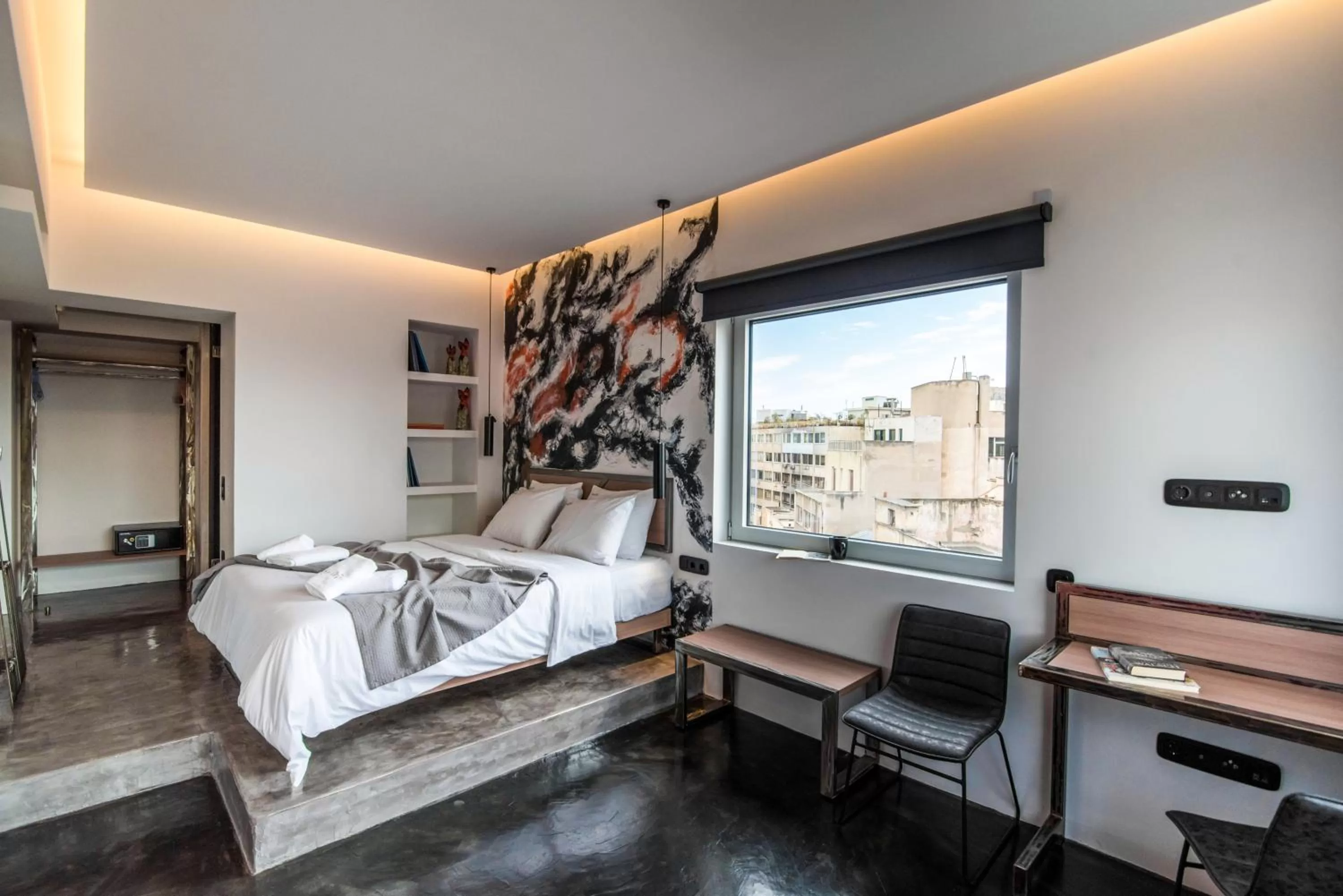 Bed in AthinA STREETAPARTMENTS