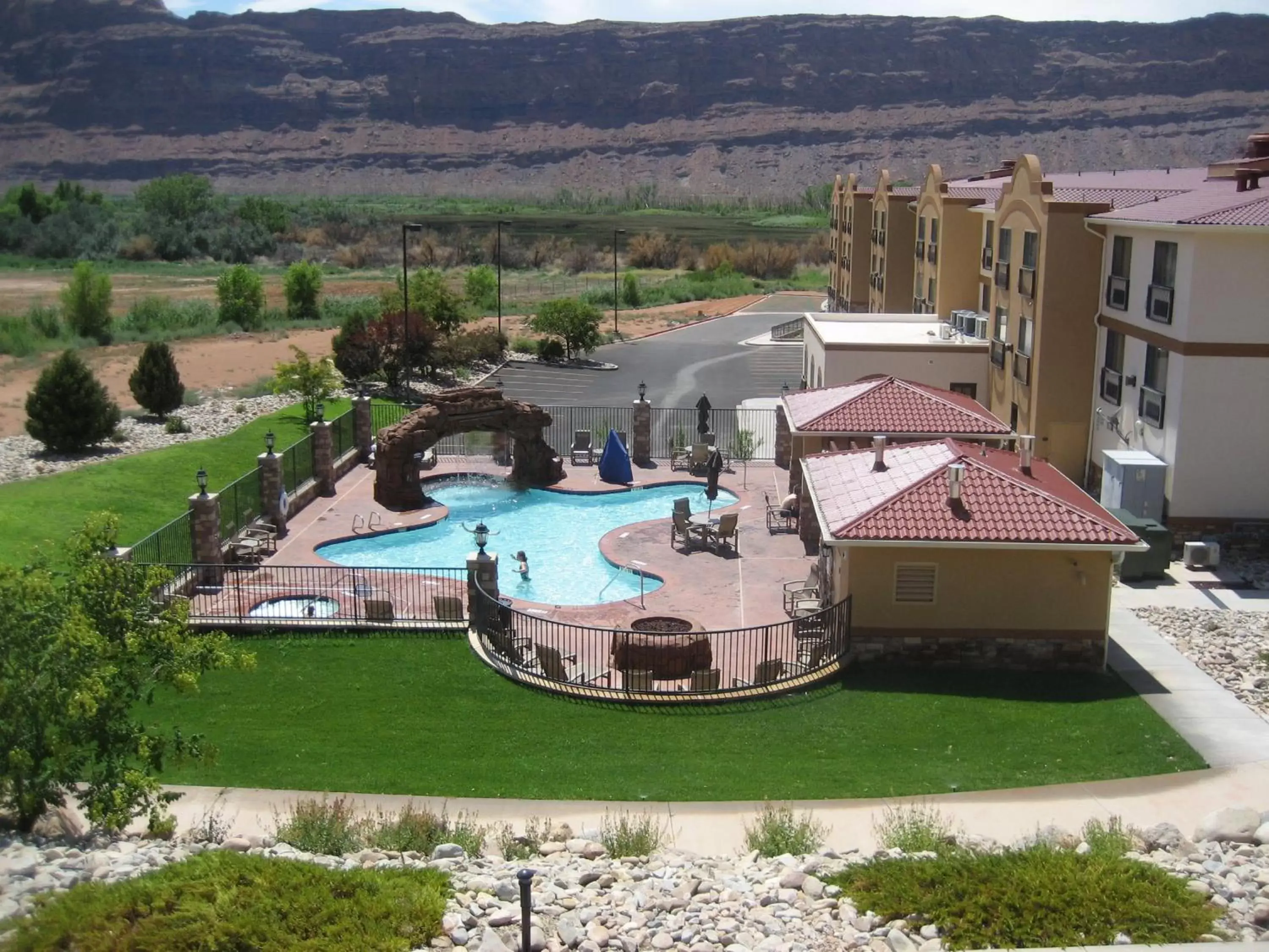 Swimming pool, Bird's-eye View in Holiday Inn Express Hotel & Suites Moab, an IHG Hotel