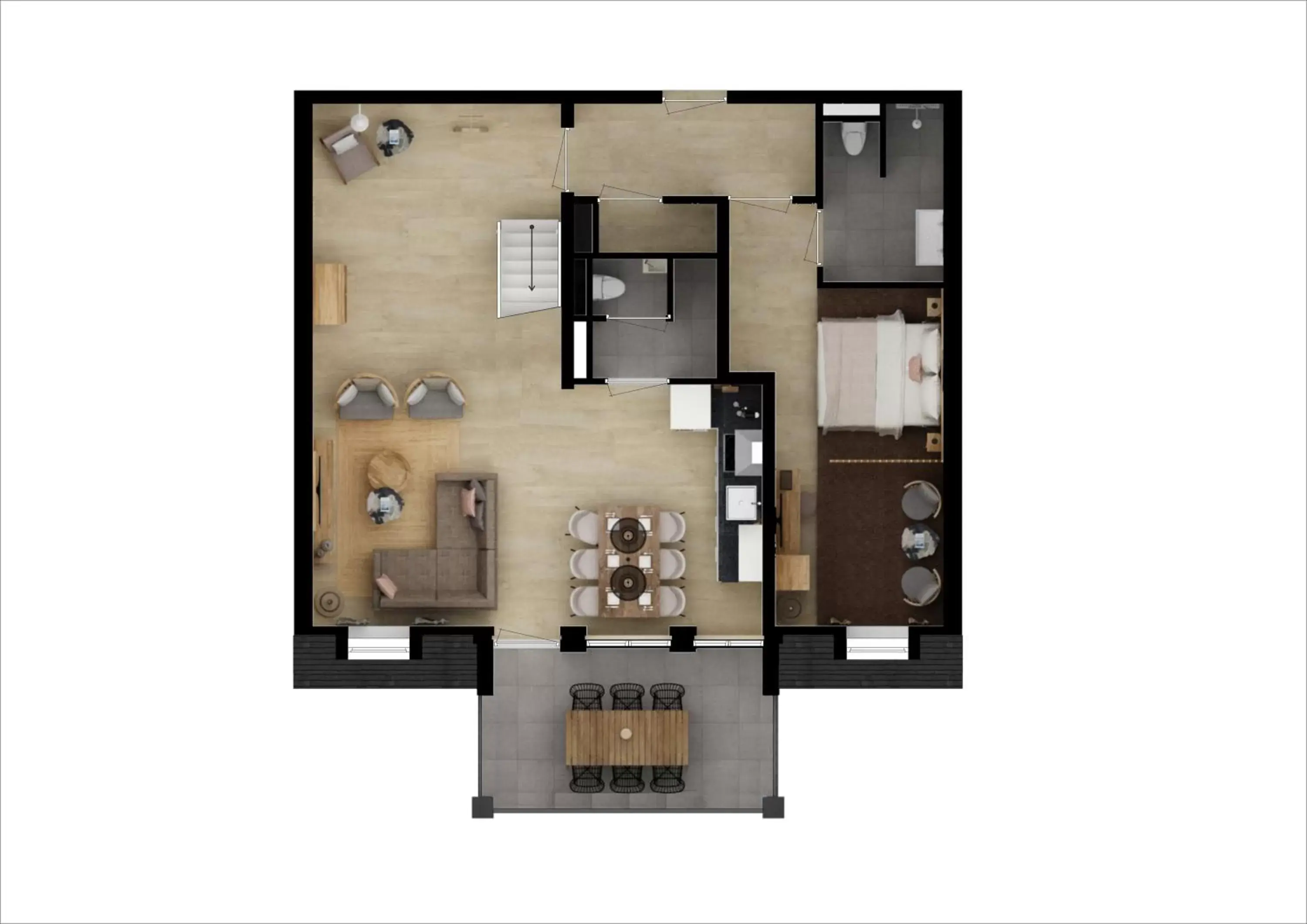 Floor Plan in Parc Maasresidence Thorn Hotel Rooms and Apartments