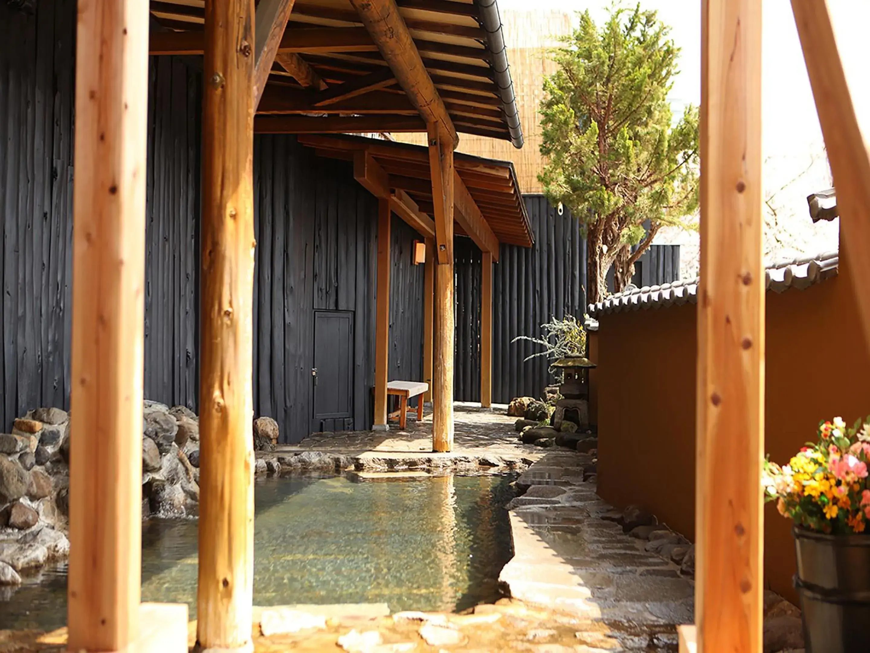 Hot Spring Bath in Ryokan Biyunoyado