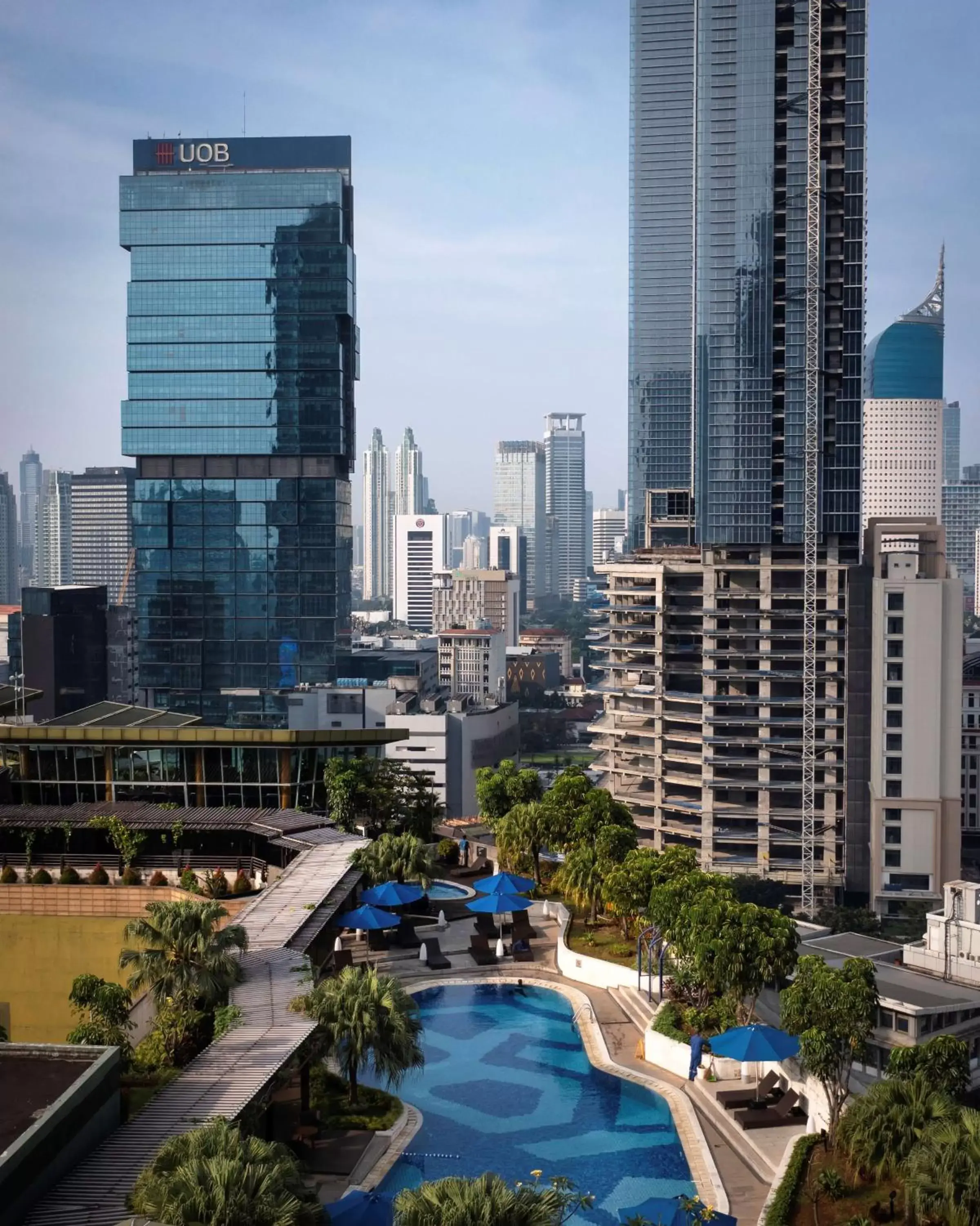 Pool View in Hotel Indonesia Kempinski Jakarta