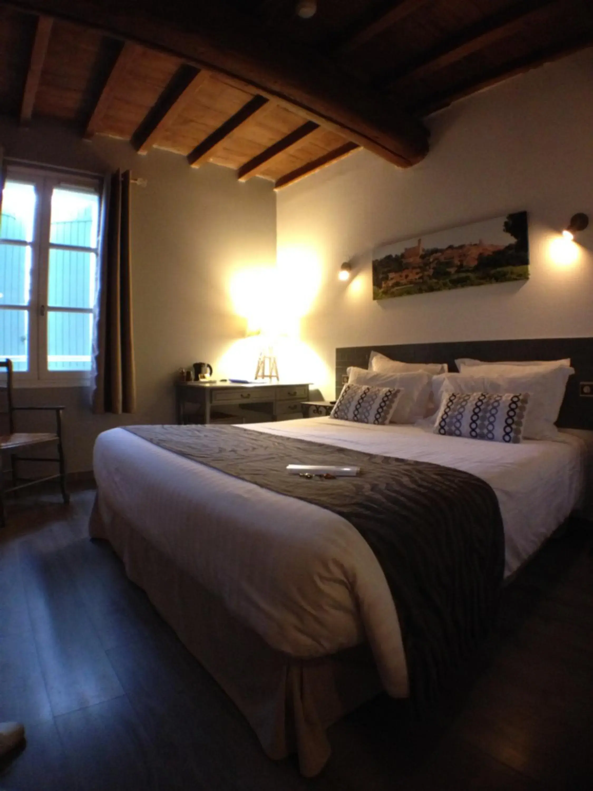 Photo of the whole room, Bed in Hotel Restaurant la Ferme