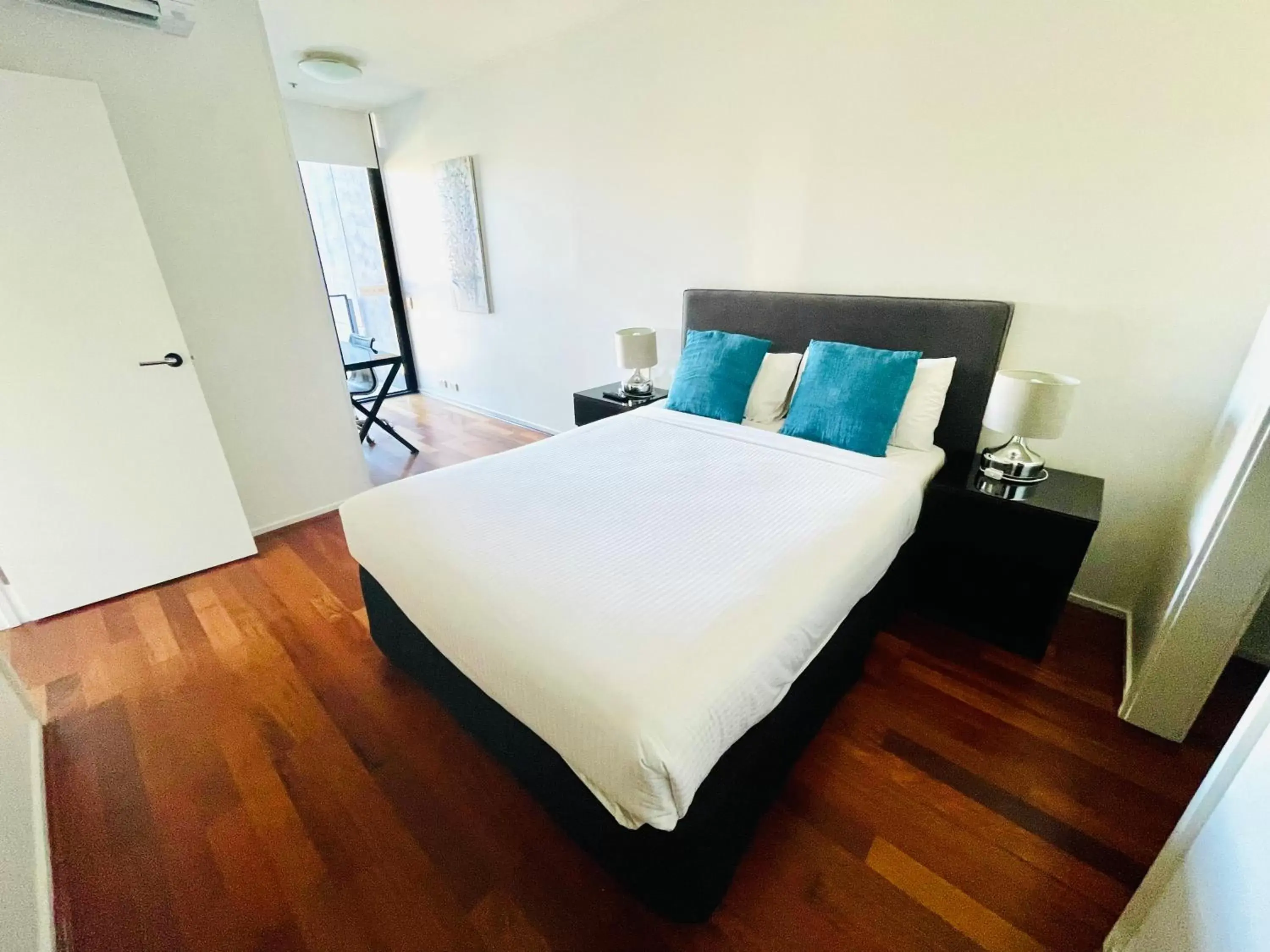 Bedroom, Bed in The Sebel Residences Melbourne Docklands Serviced Apartments