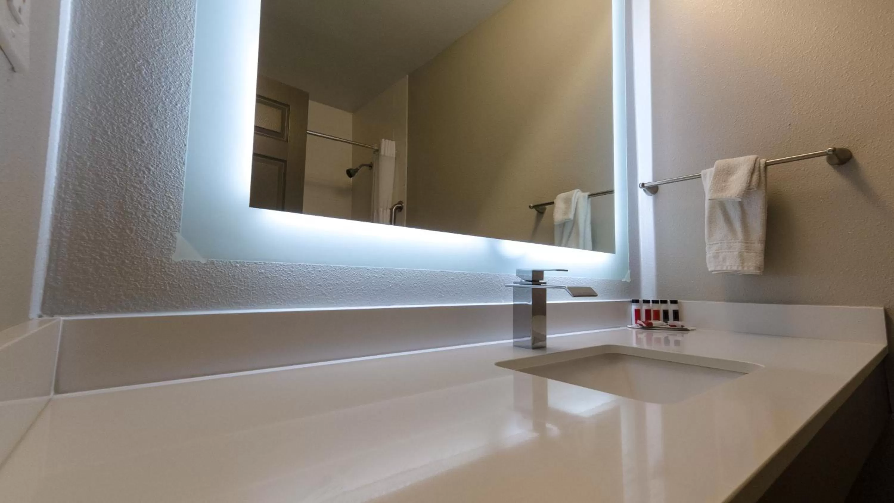 Bathroom in Super 8 by Wyndham Santa Cruz Beach