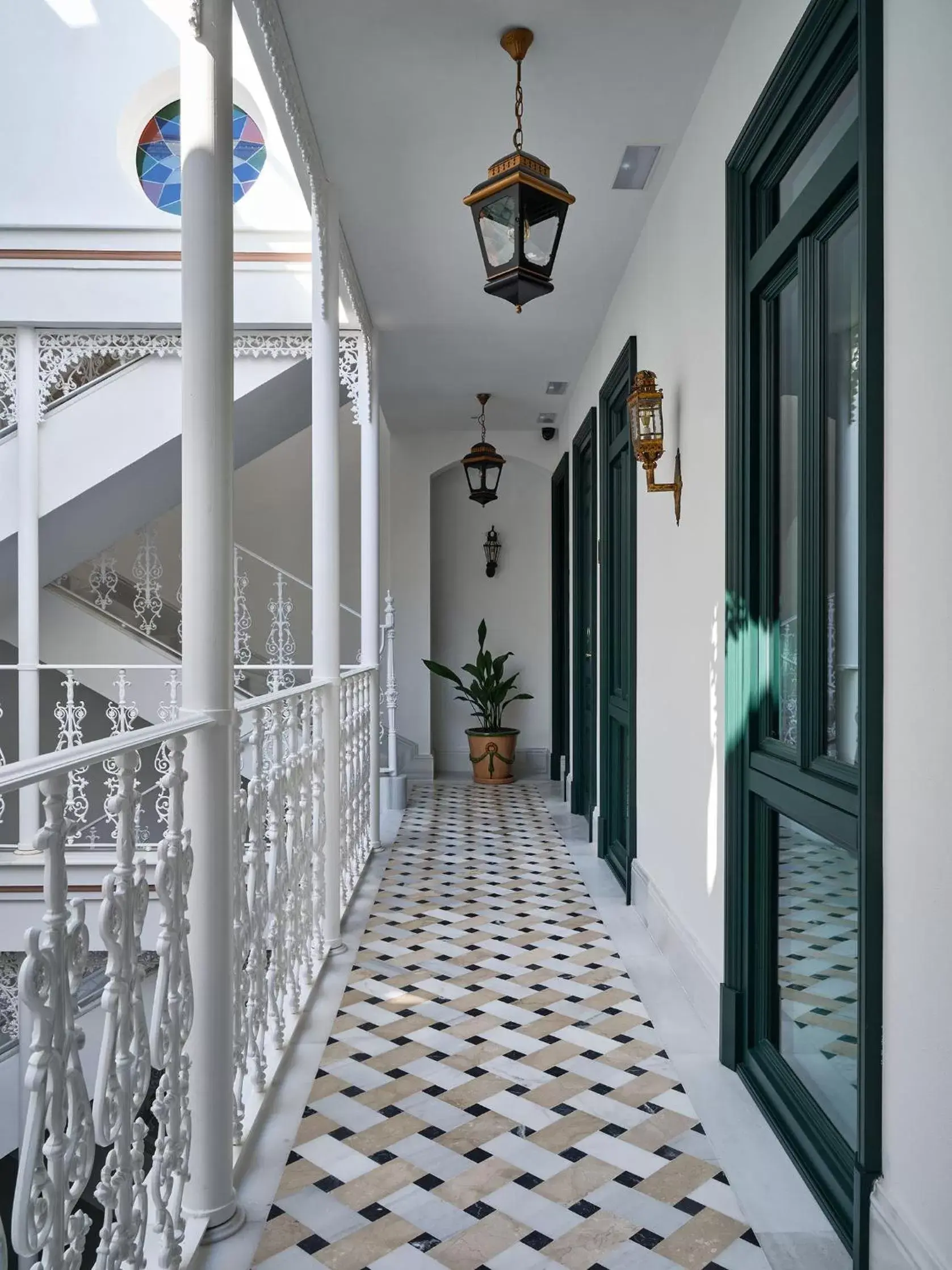 Inner courtyard view, Balcony/Terrace in Hotel Boutique Triana House