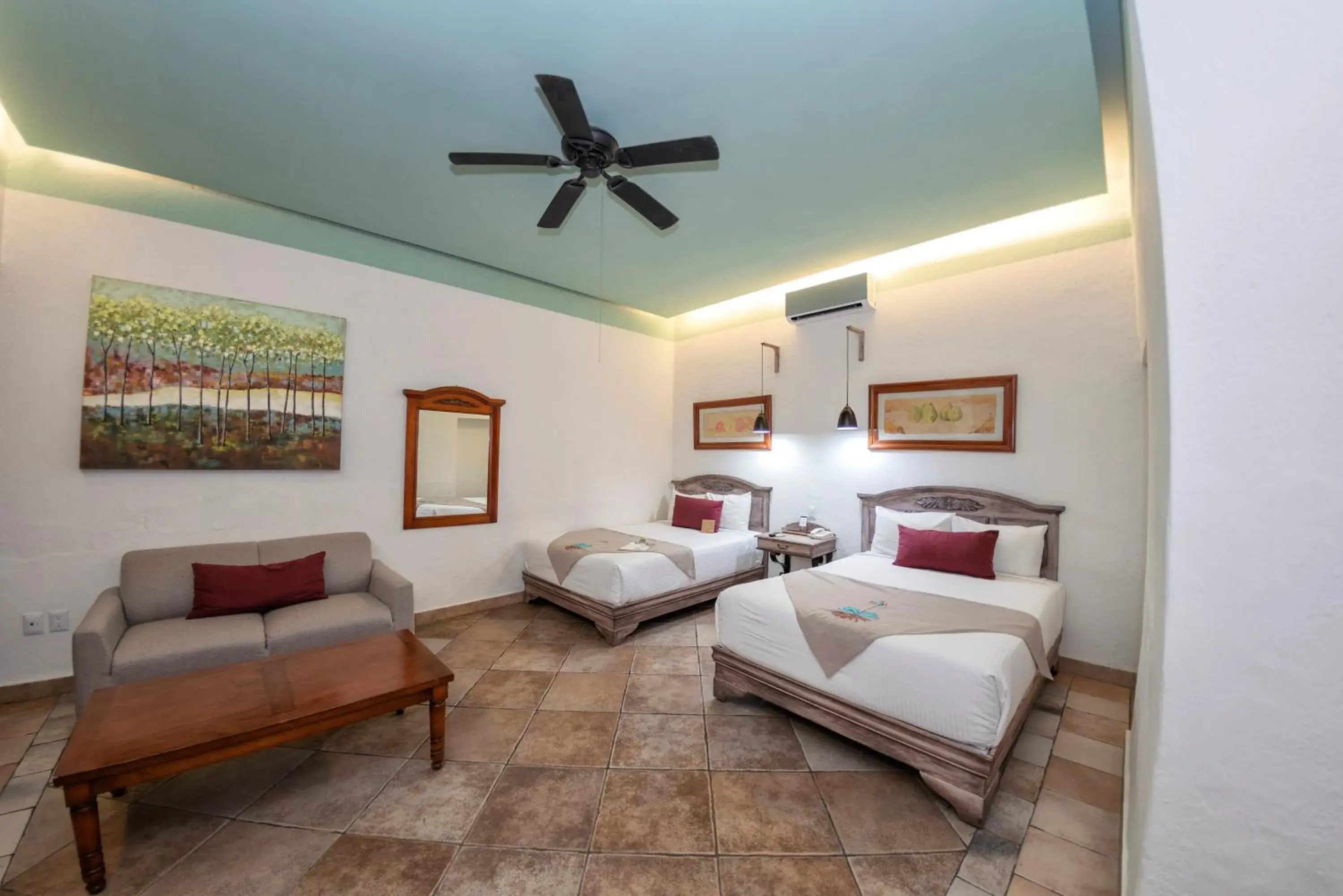 Bed, Seating Area in Casa De Sierra Azul