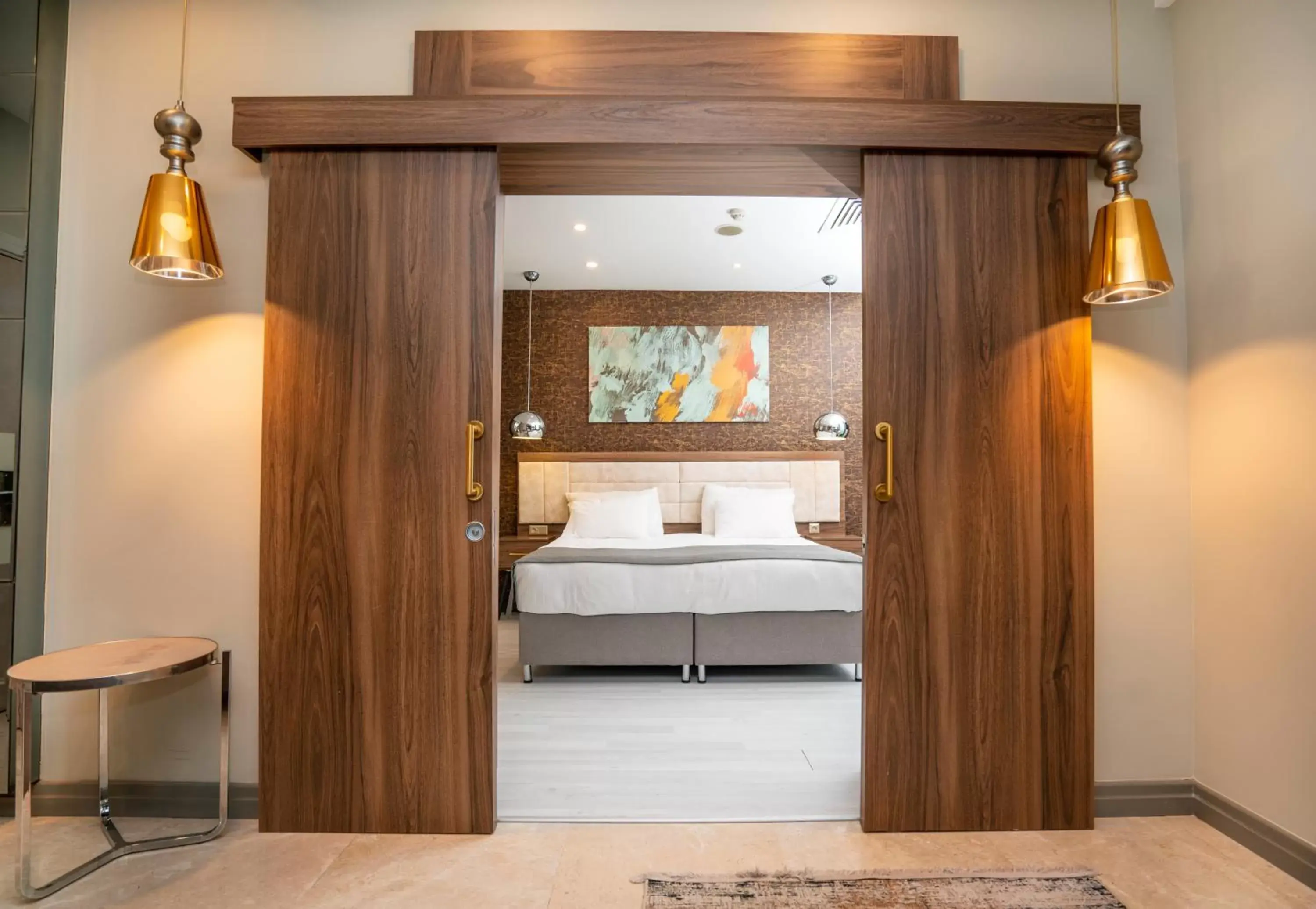 Bed, Bathroom in The Gate 30 Suites Ataşehir