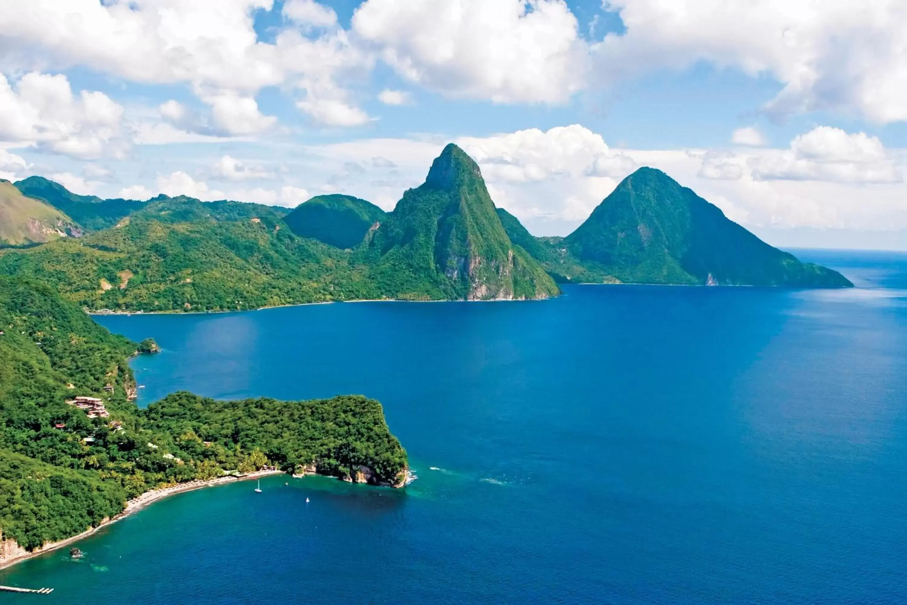 Bird's eye view, Bird's-eye View in Anse Chastanet Resort