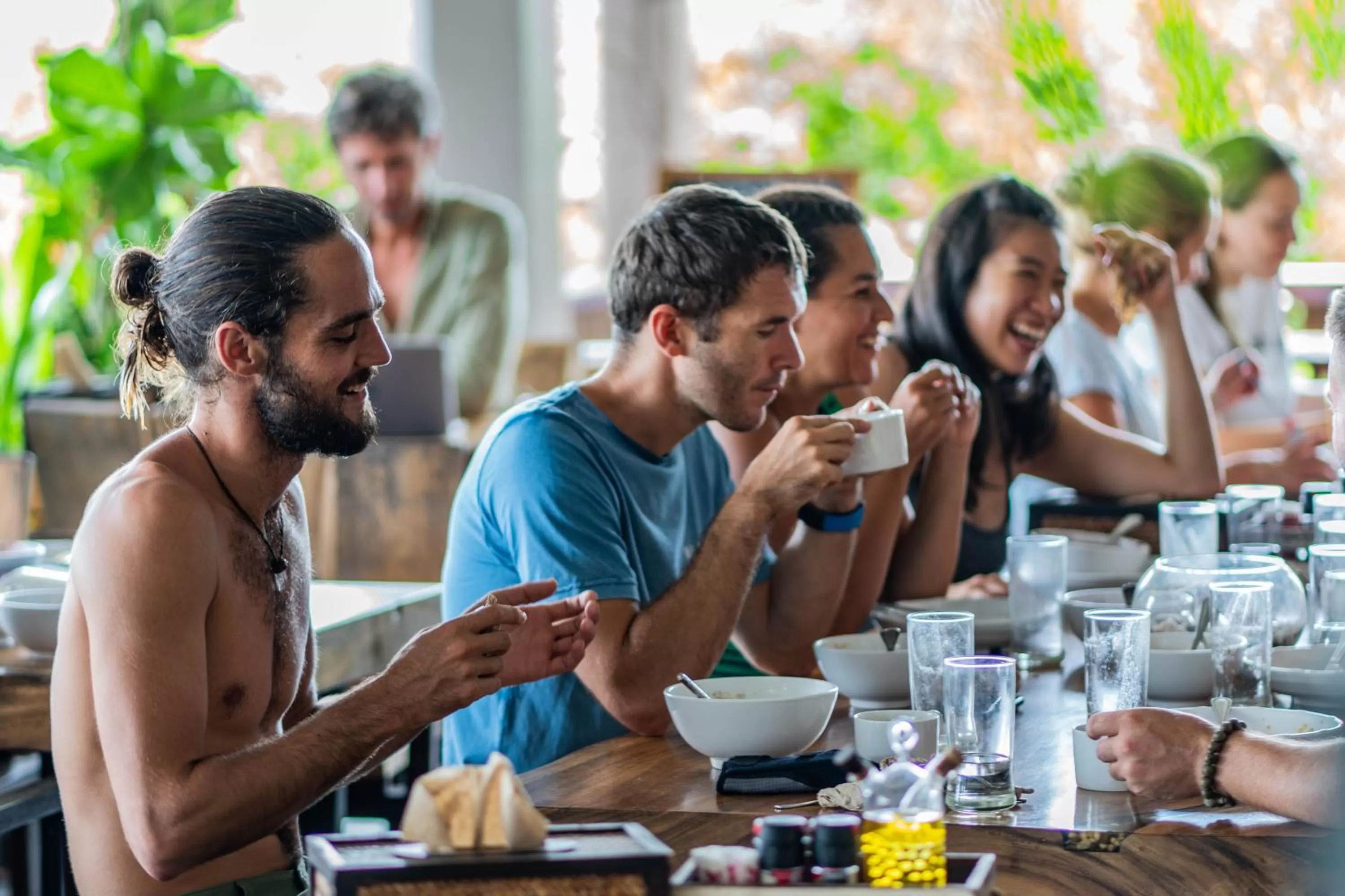 Buffet breakfast in Vikasa Yoga Retreat