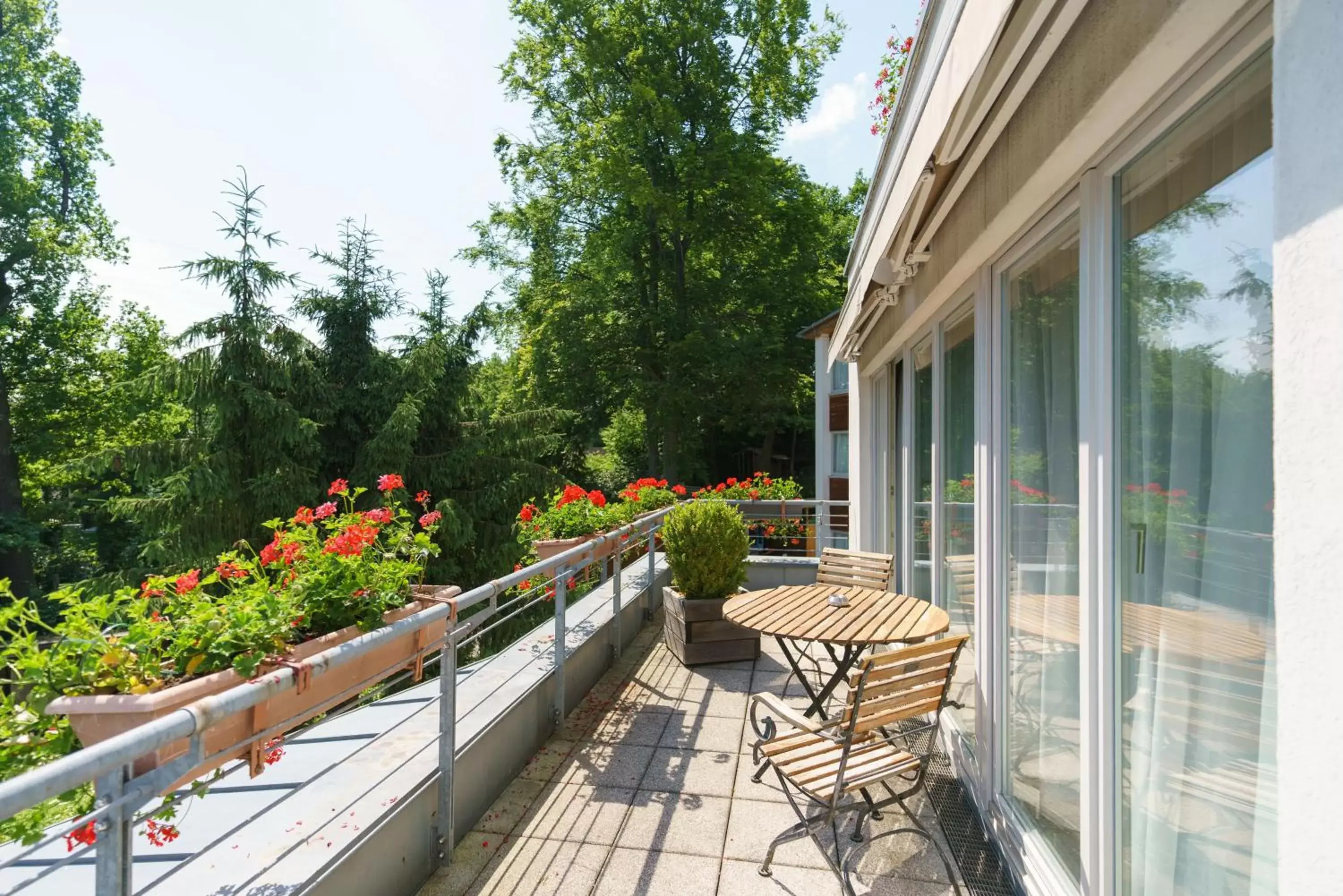 Balcony/Terrace in Hotel Forsthaus Grüna