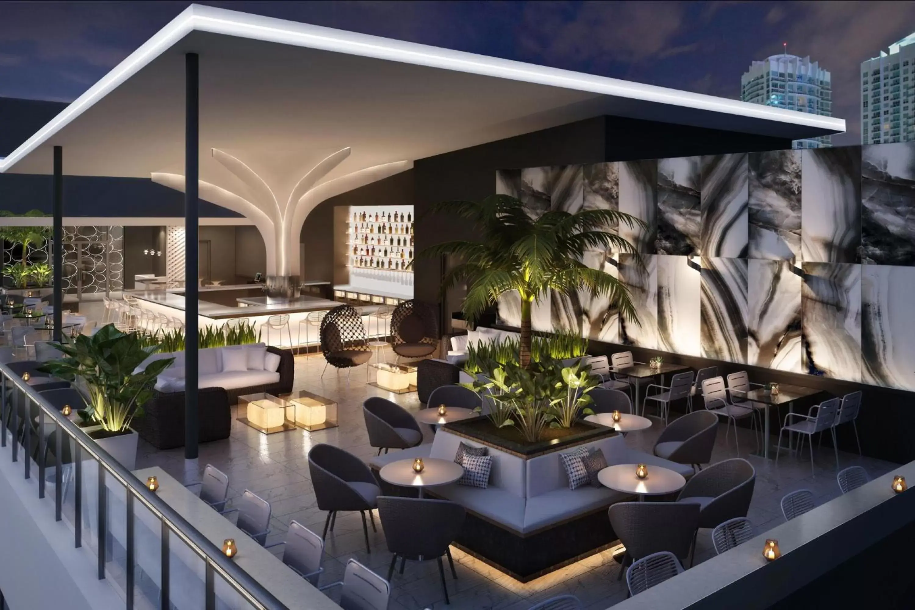Lounge or bar, Restaurant/Places to Eat in Element Miami Brickell