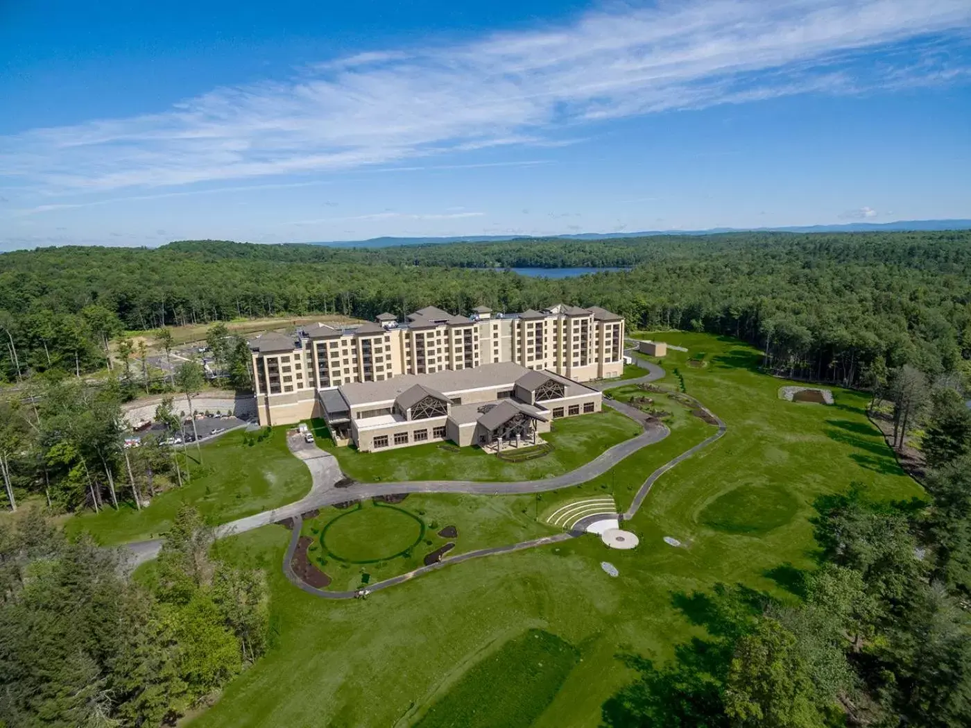 Facade/entrance, Bird's-eye View in YO1 Longevity & Health Resorts, Catskills