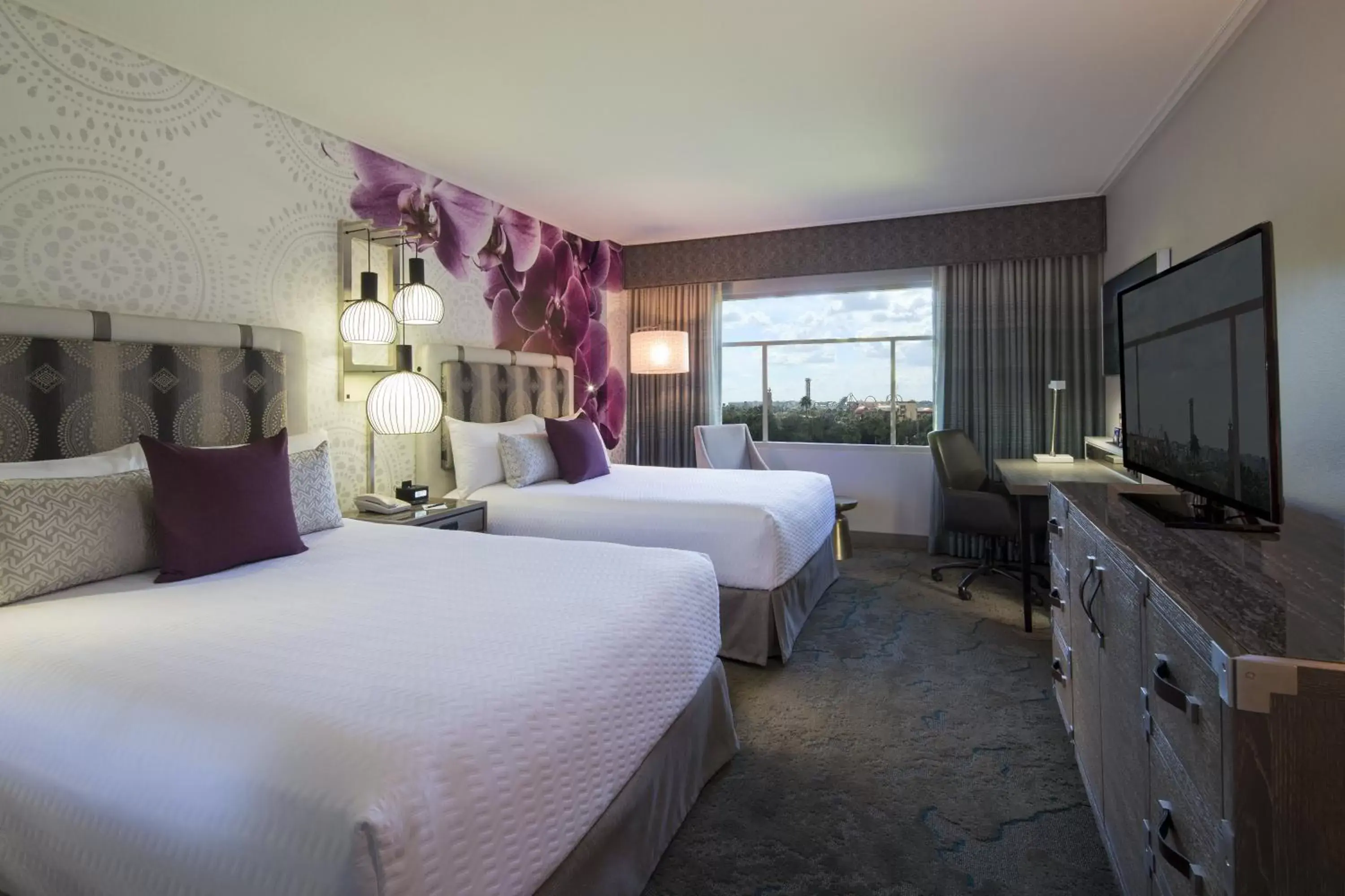 Bedroom in Universal's Loews Royal Pacific Resort
