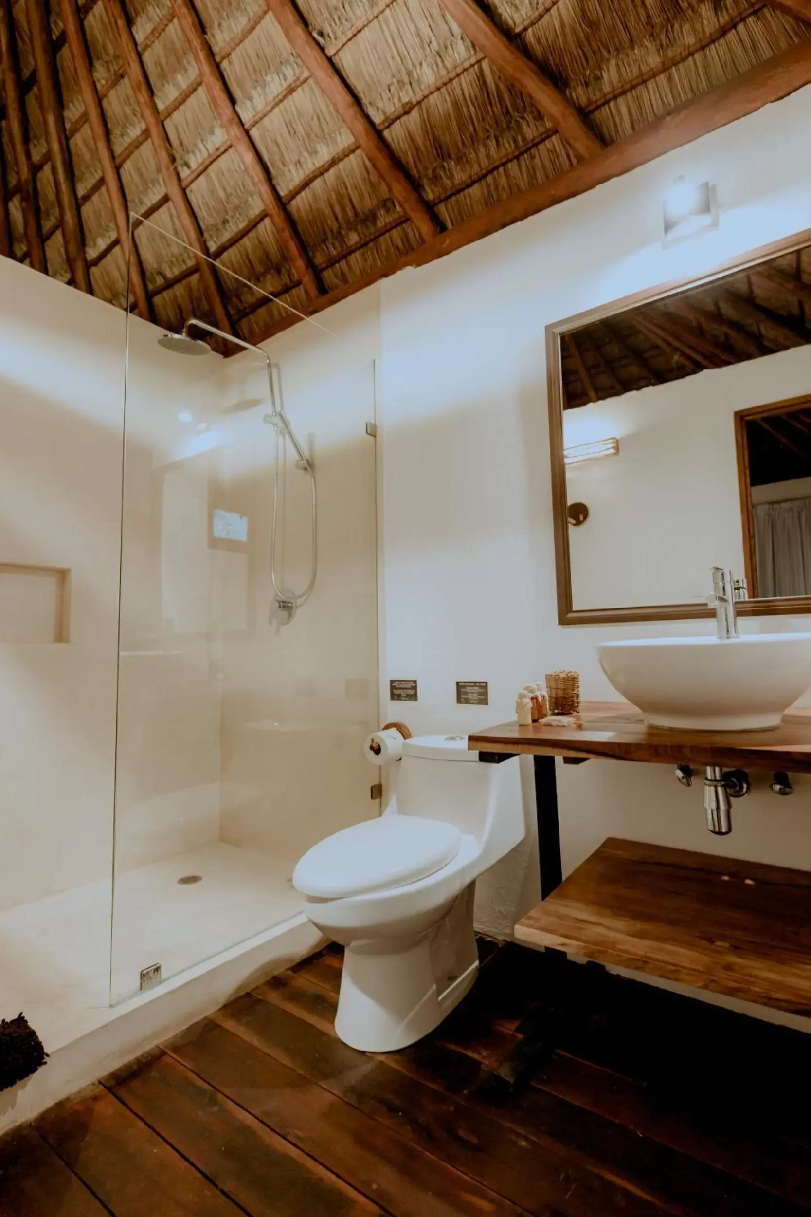 Bathroom in Zamna eco-lodge Tulum