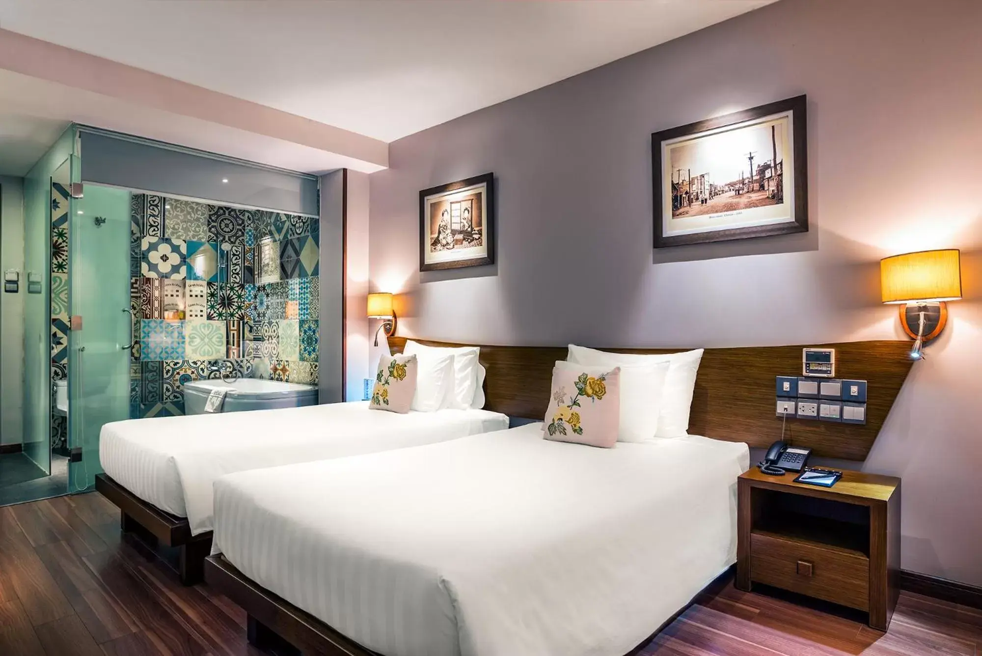 Bed in Silverland Sakyo Hotel