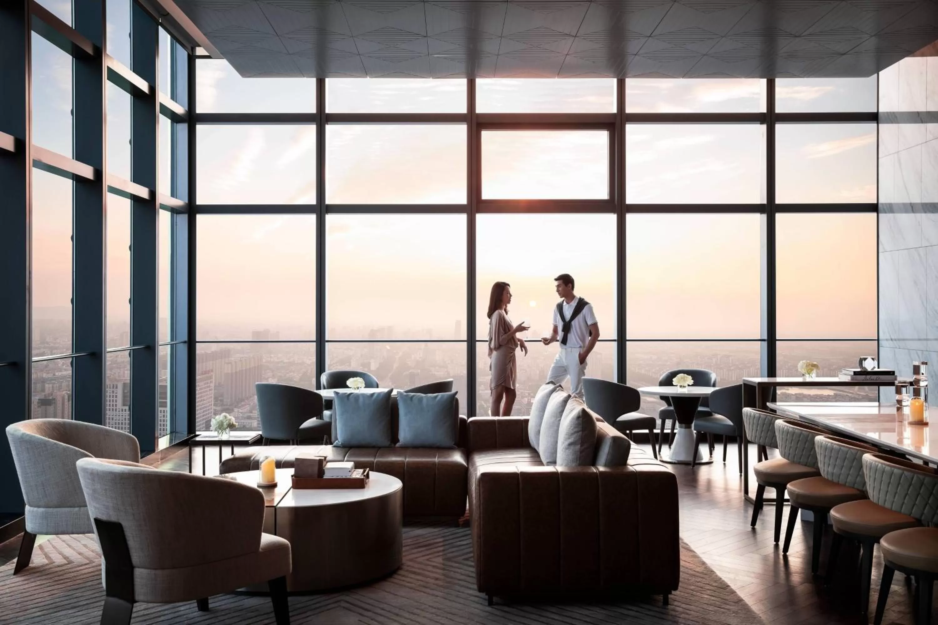 Lounge or bar in Zhangjiagang Marriott Hotel