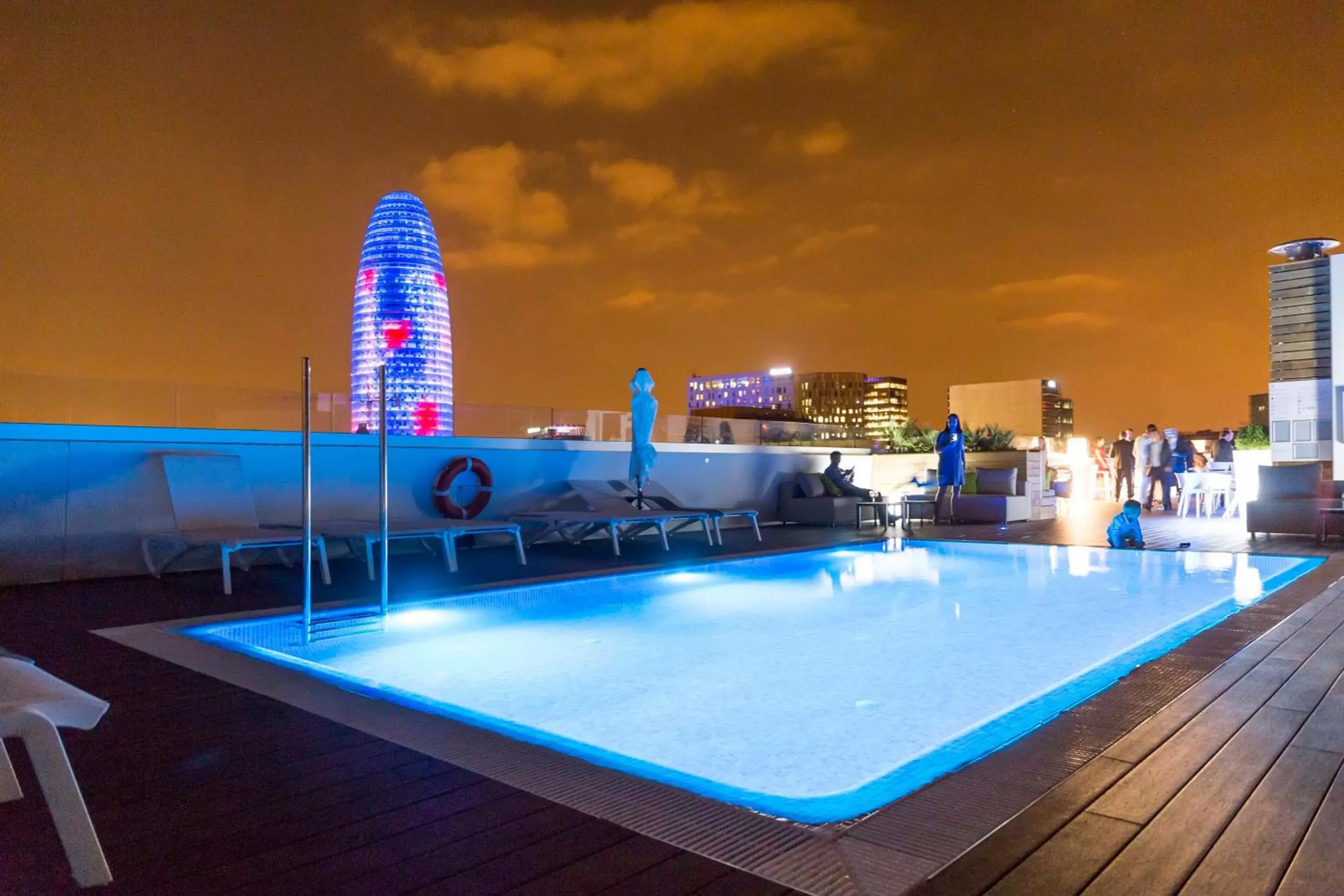 Balcony/Terrace, Swimming Pool in Golden Hotel Barcelona