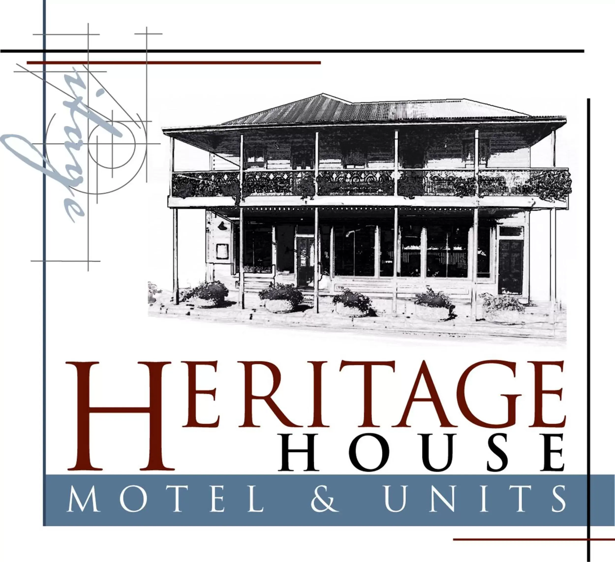 Property logo or sign, Property Building in Heritage House Motel & Units