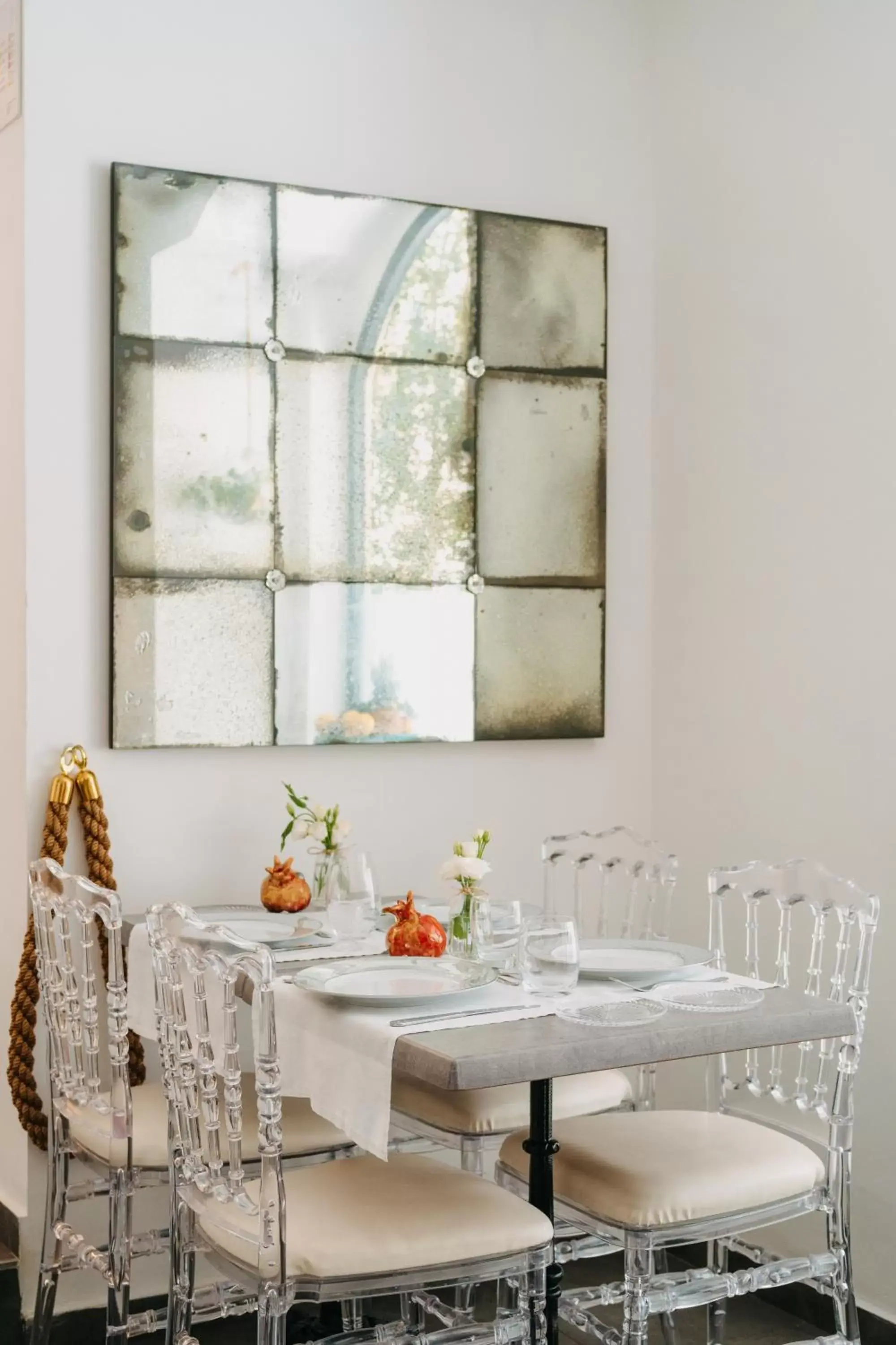 Decorative detail, Dining Area in Palazzo Natoli Boutique Hotel