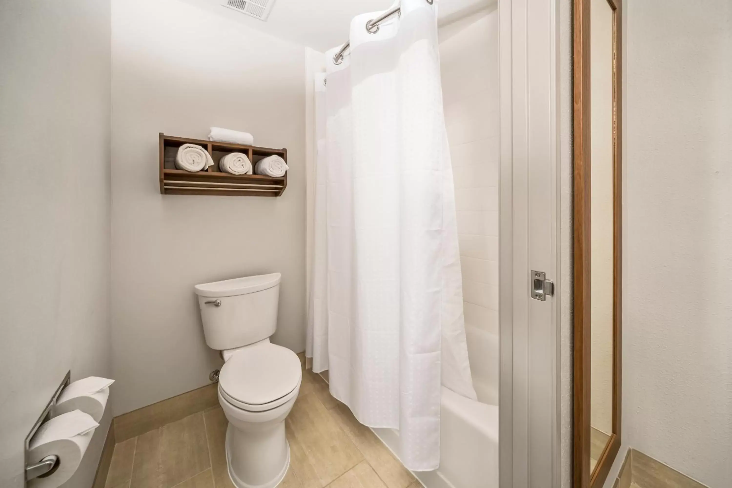 Shower, Bathroom in Holiday Inn Express Chicago Northwest-Vernon Hills, an IHG Hotel