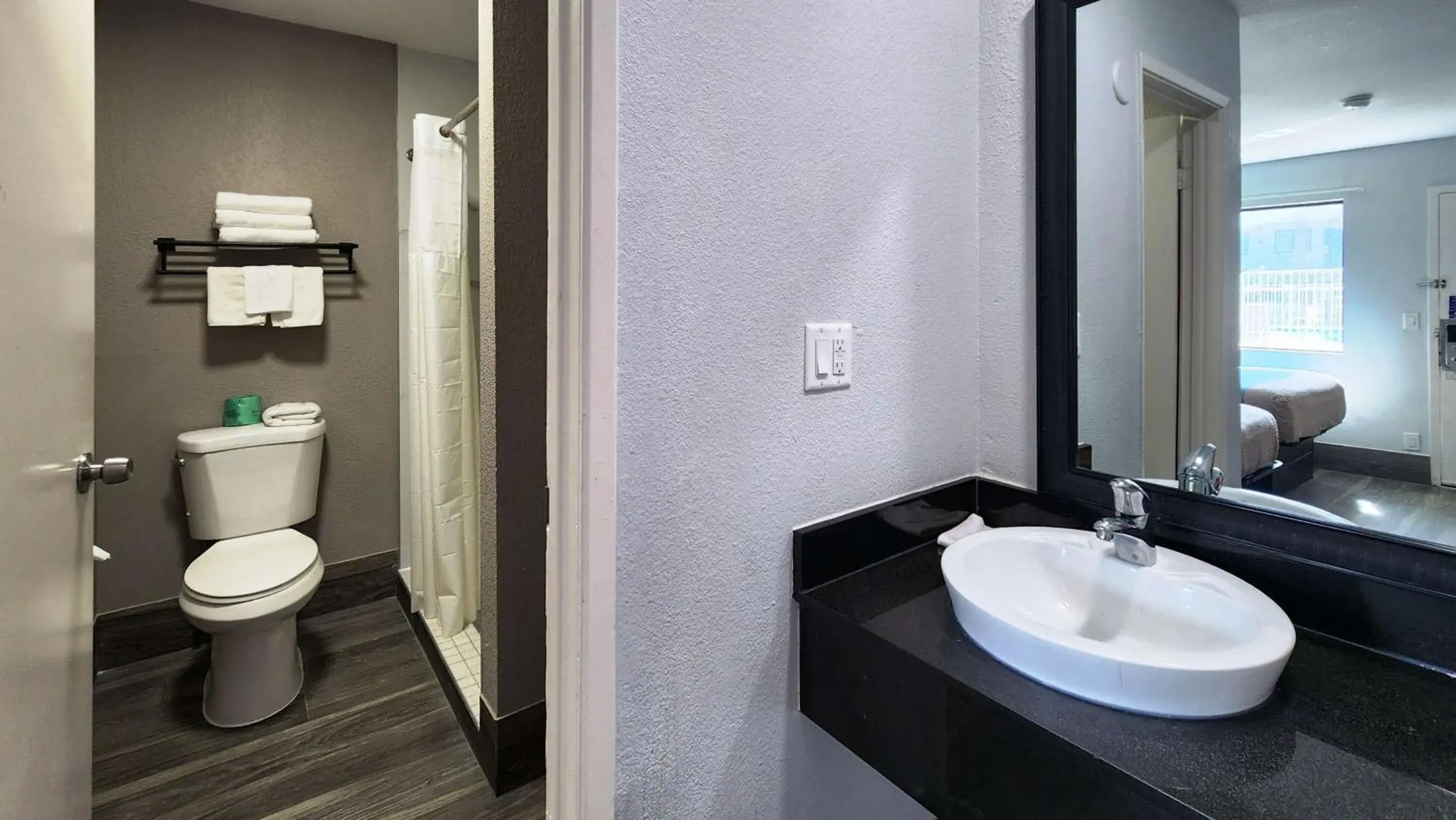 Toilet, Bathroom in Motel 6-Galveston, TX