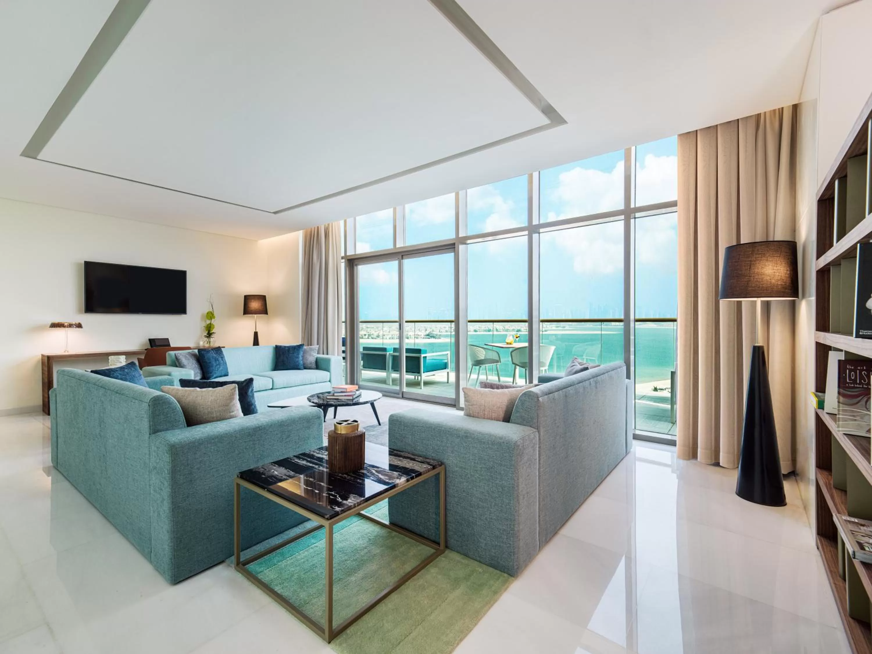 Living room in Th8 Palm Dubai Beach Resort Vignette Collection, an IHG hotel