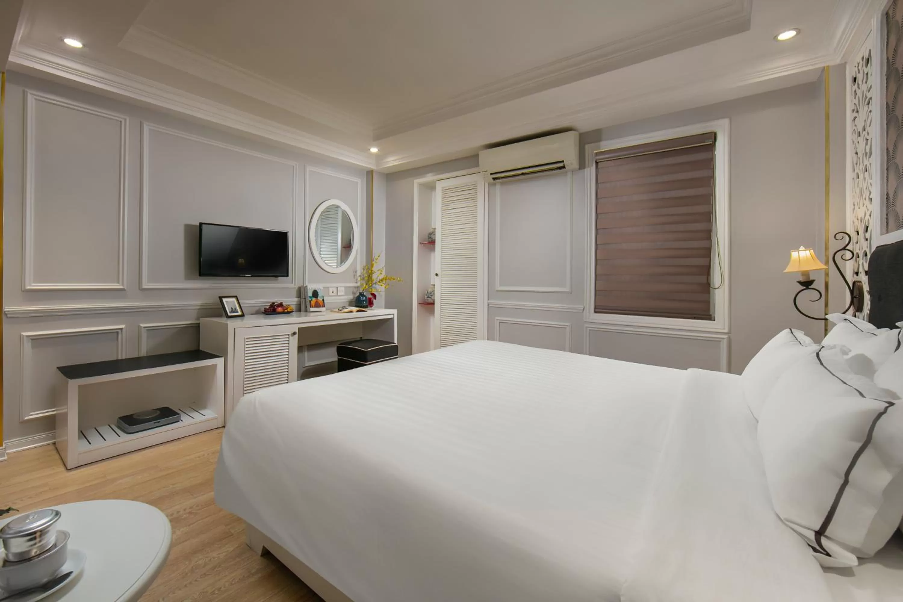 Bed in Lavender Central Hotel & Spa Hanoi