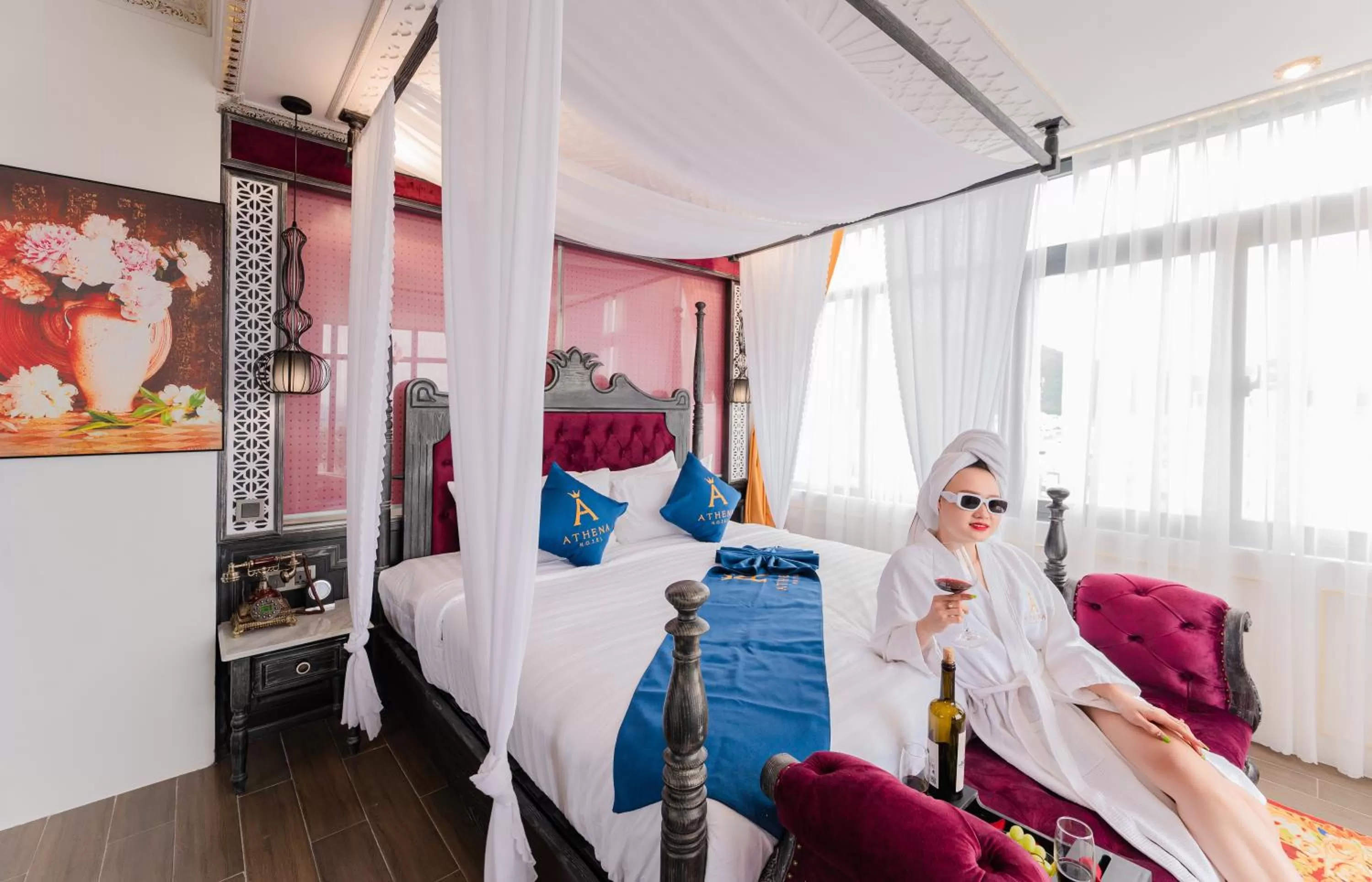 Bed in Athena Hotel Quy Nhơn