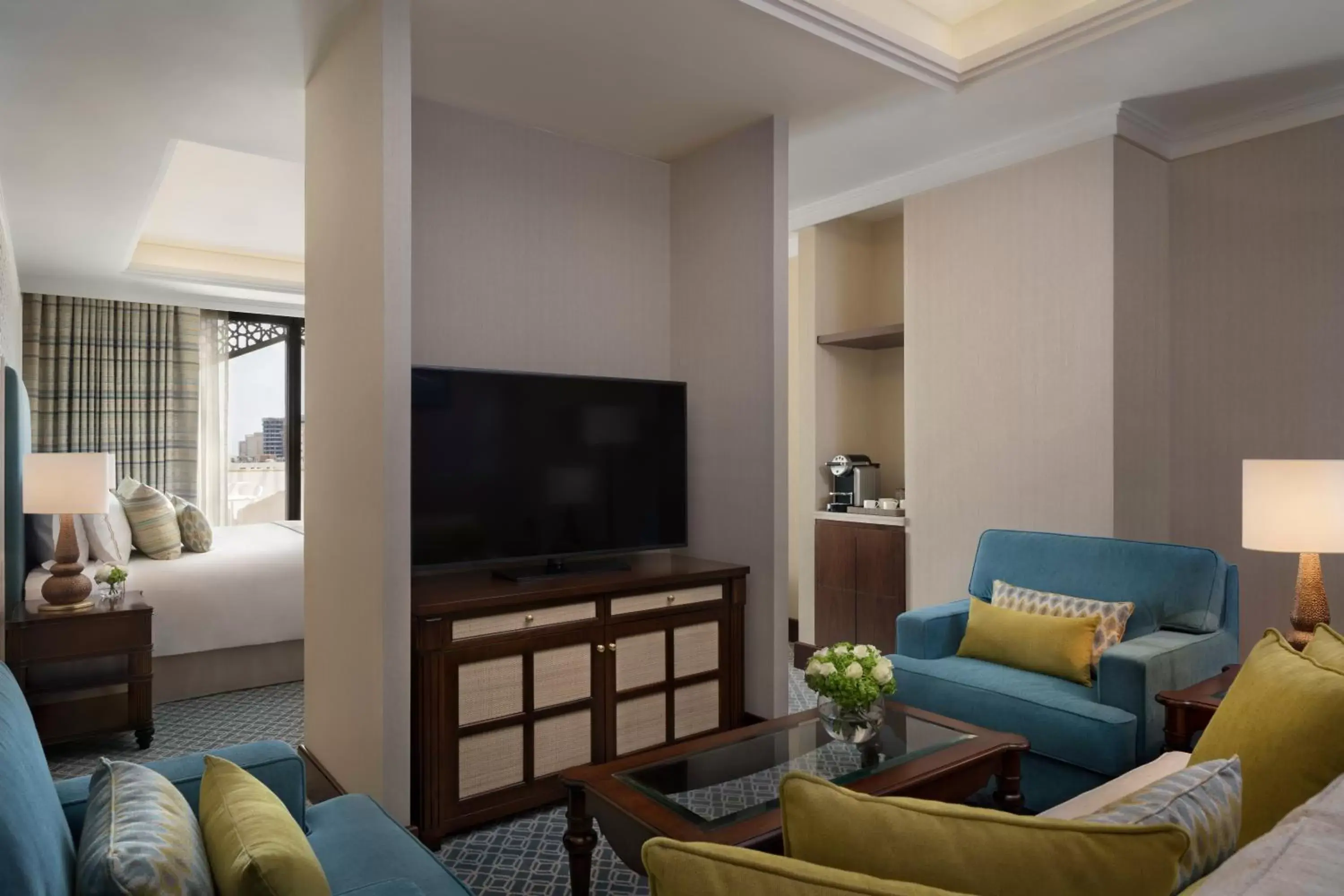 TV and multimedia, Seating Area in Al Najada Doha Hotel by Tivoli