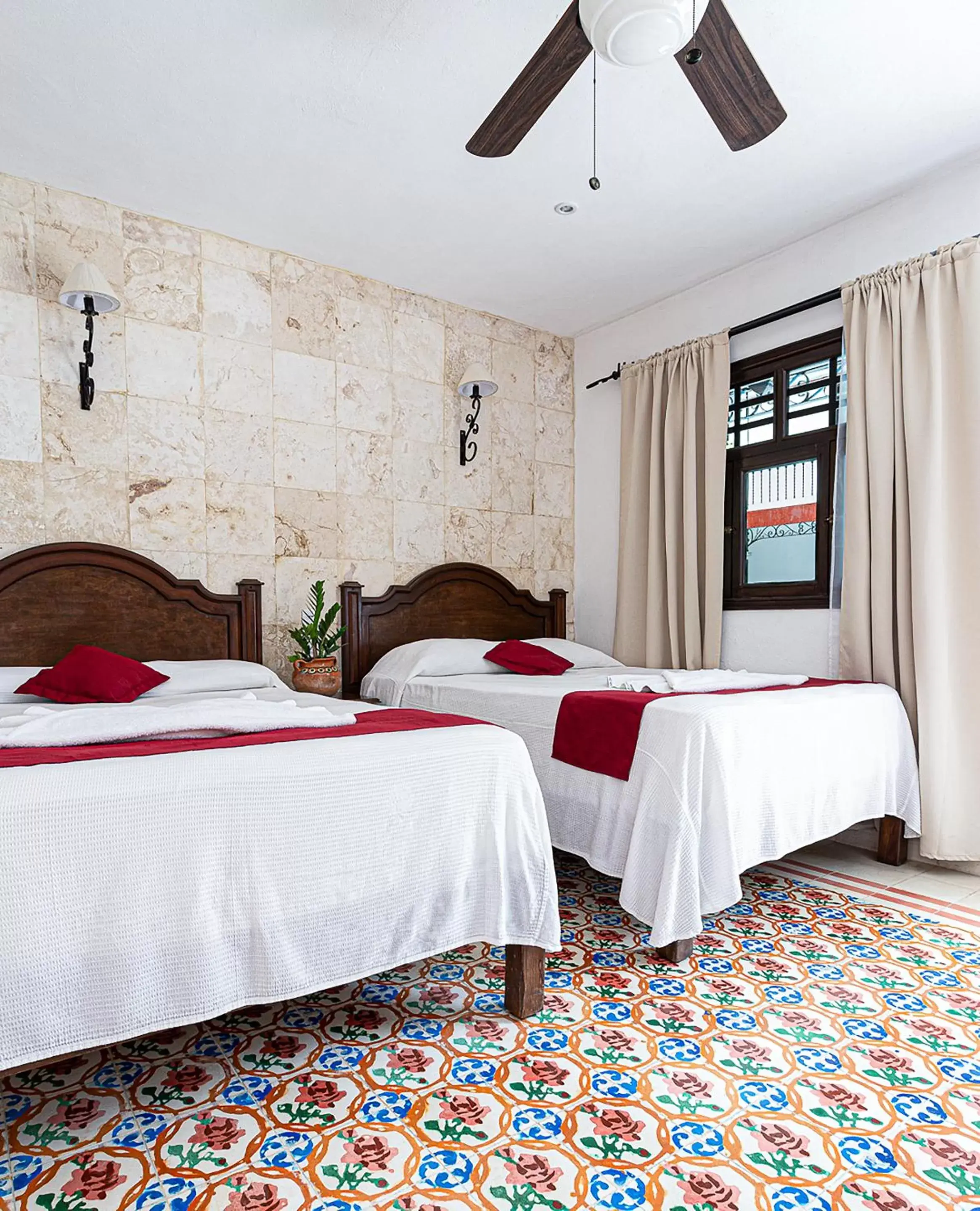 Bed in La Aurora Hotel Colonial Bed in La Aurora Hotel Colonial