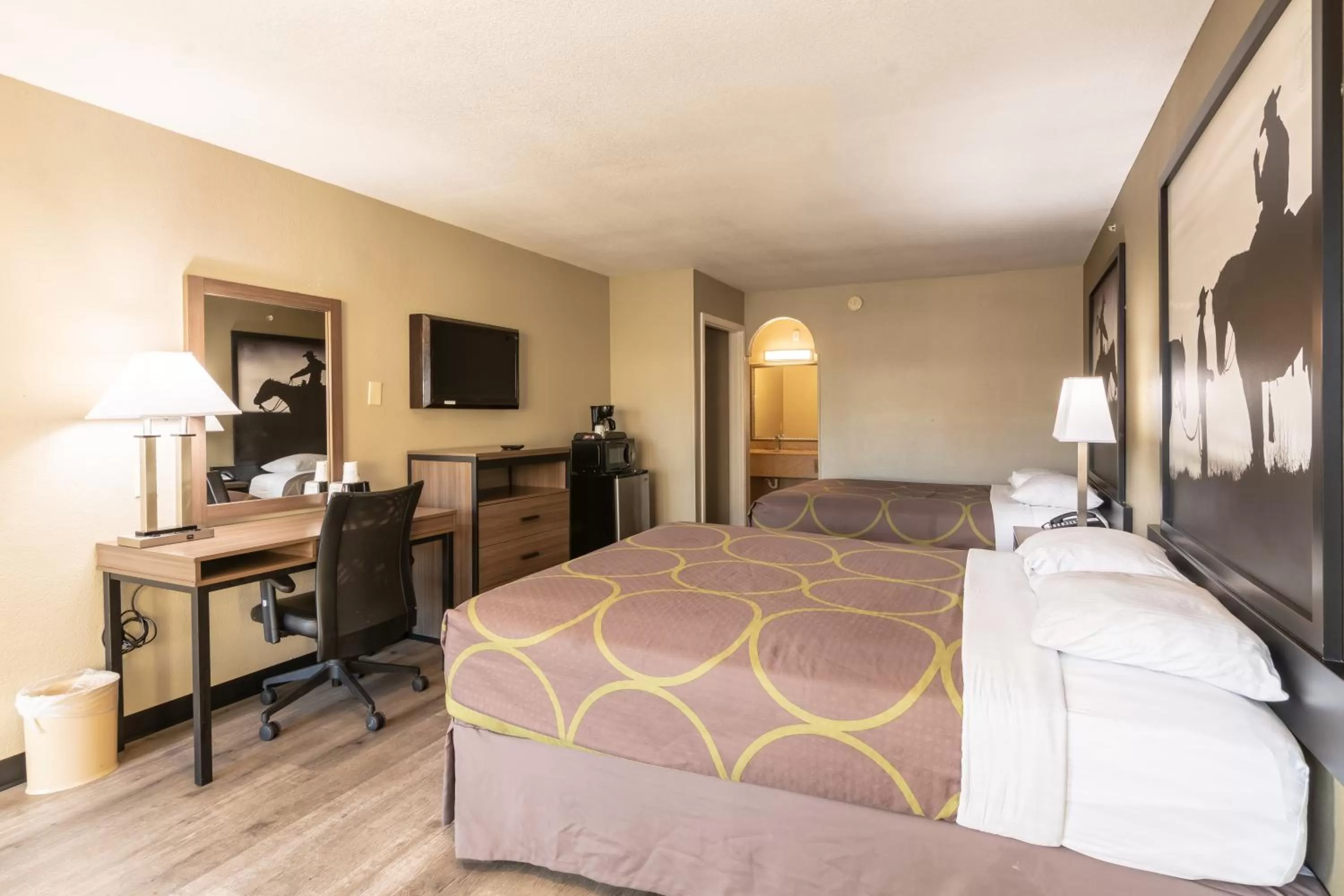 Bed in Super 8 Dallas East Near Fair Park Downtown