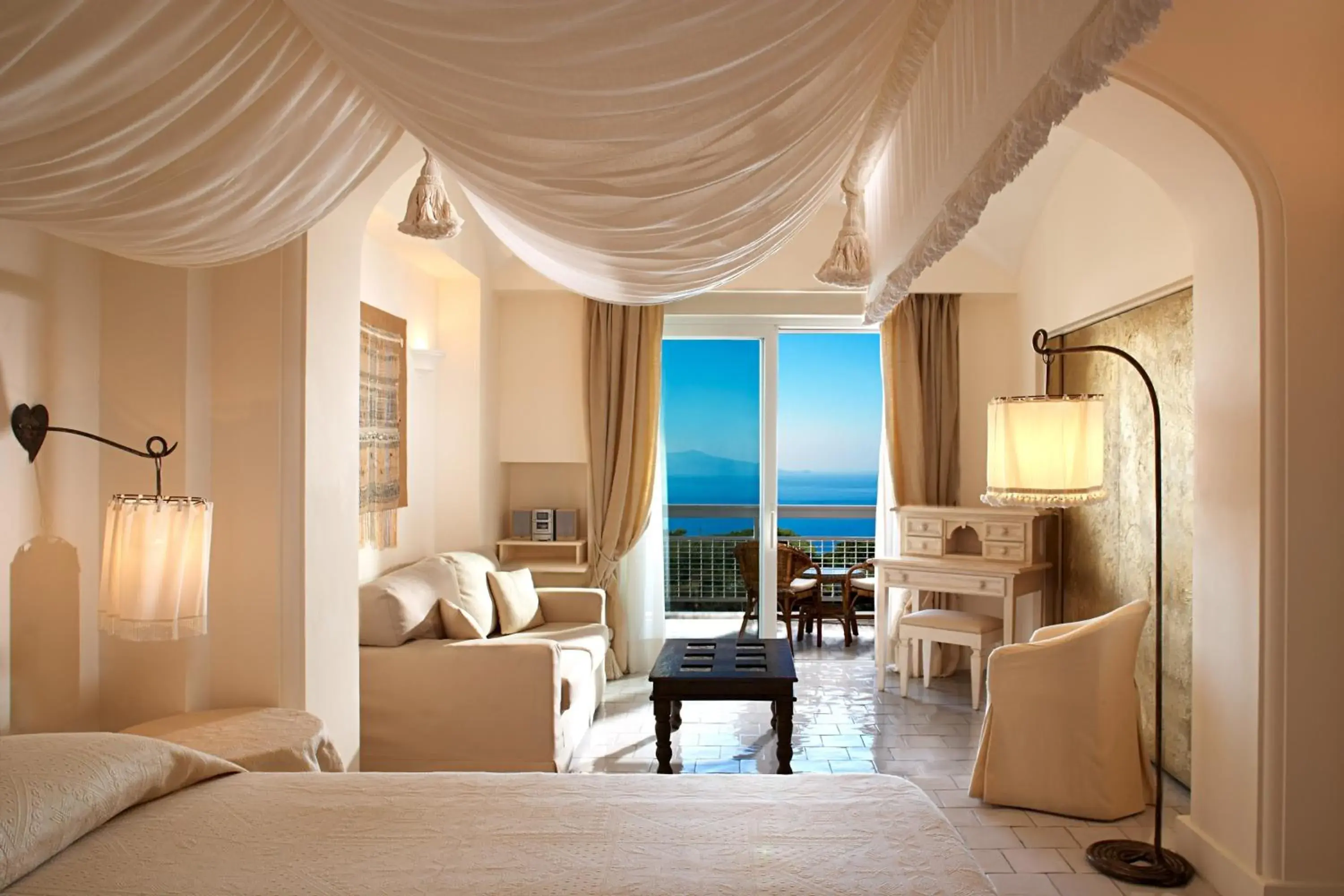 View (from property/room), Seating Area in Capri Palace Jumeirah