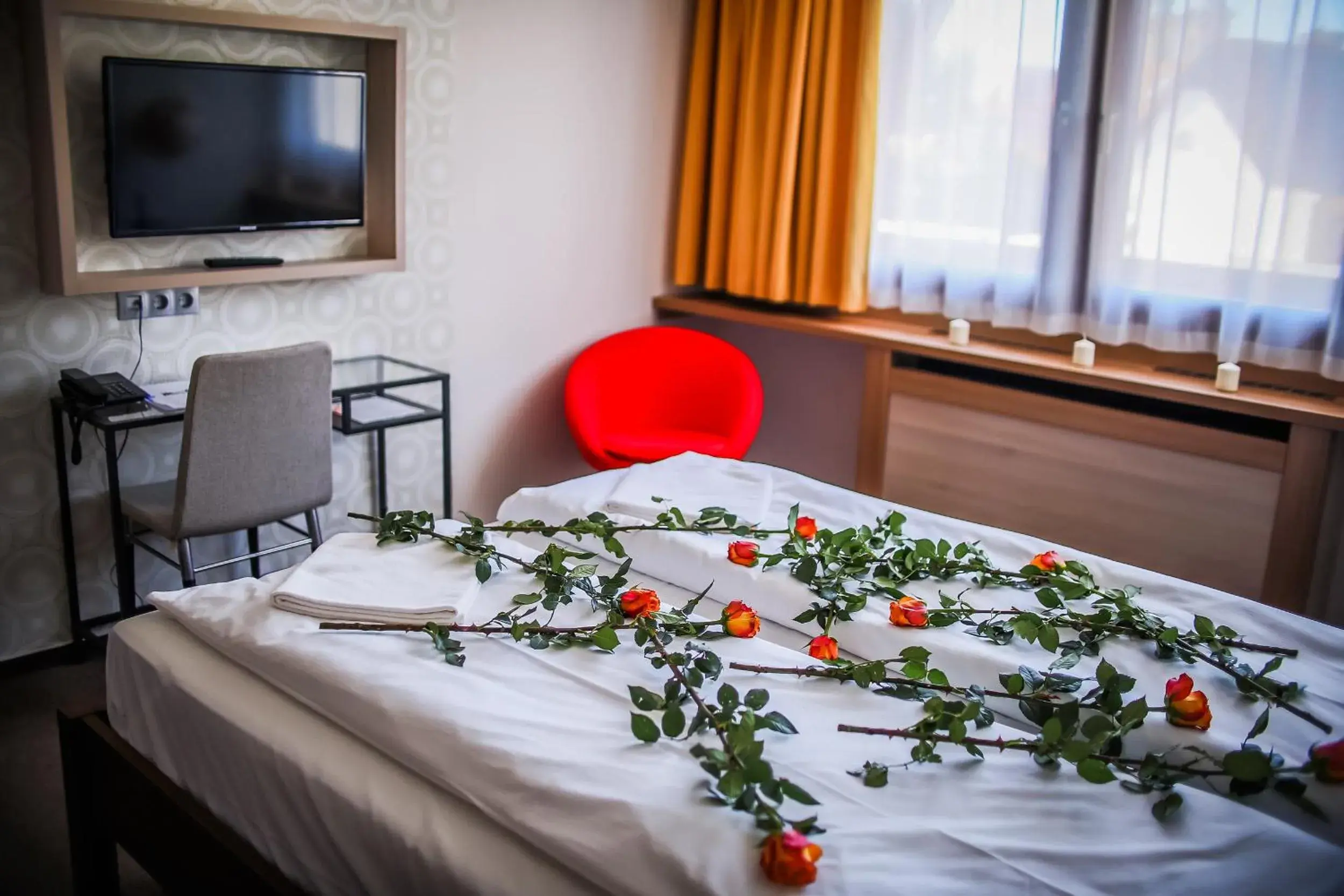 Bedroom, Bed in Imola Udvarház Dessert Hotel
