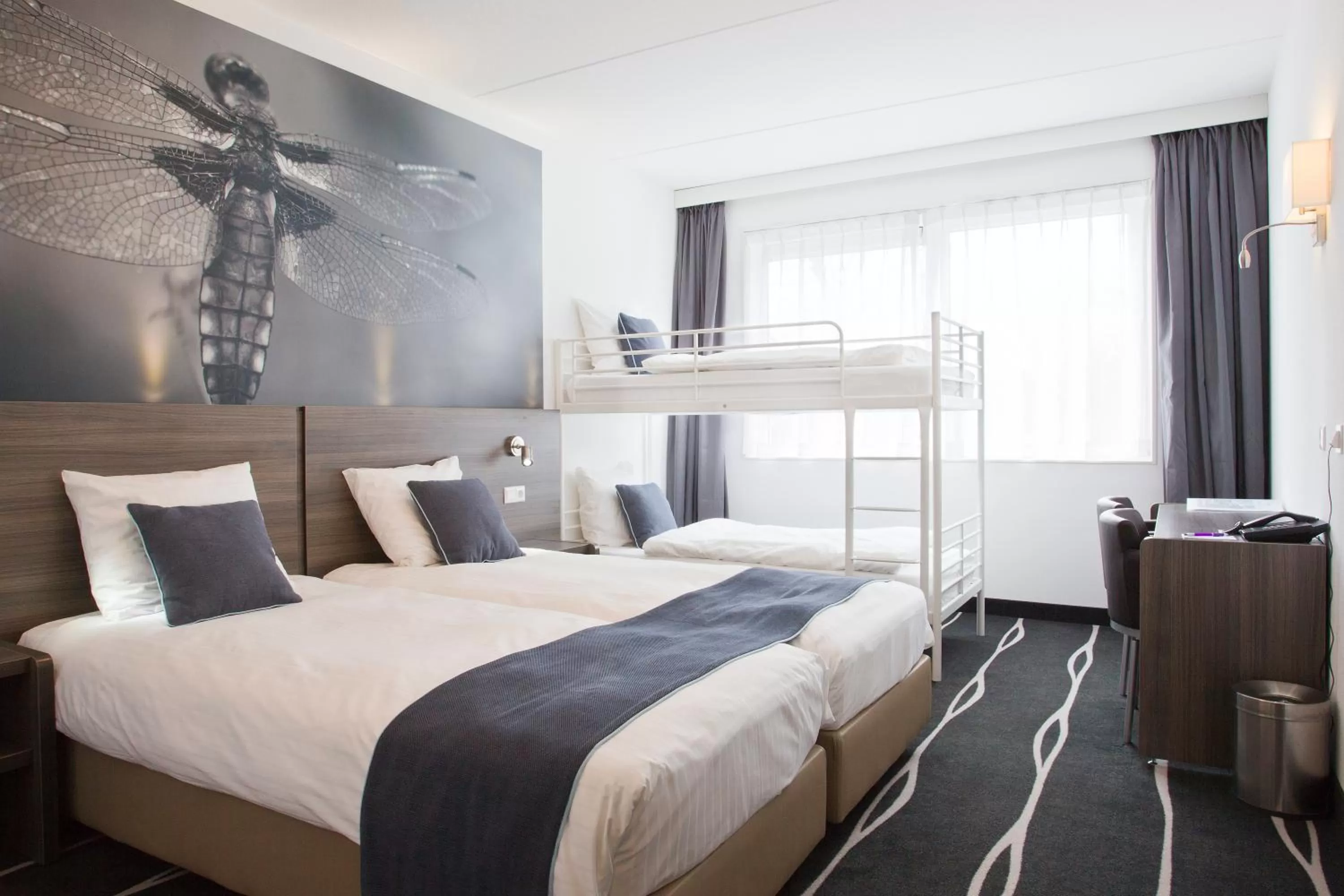 Bedroom, Bed in Hotel De Bonte Wever Assen