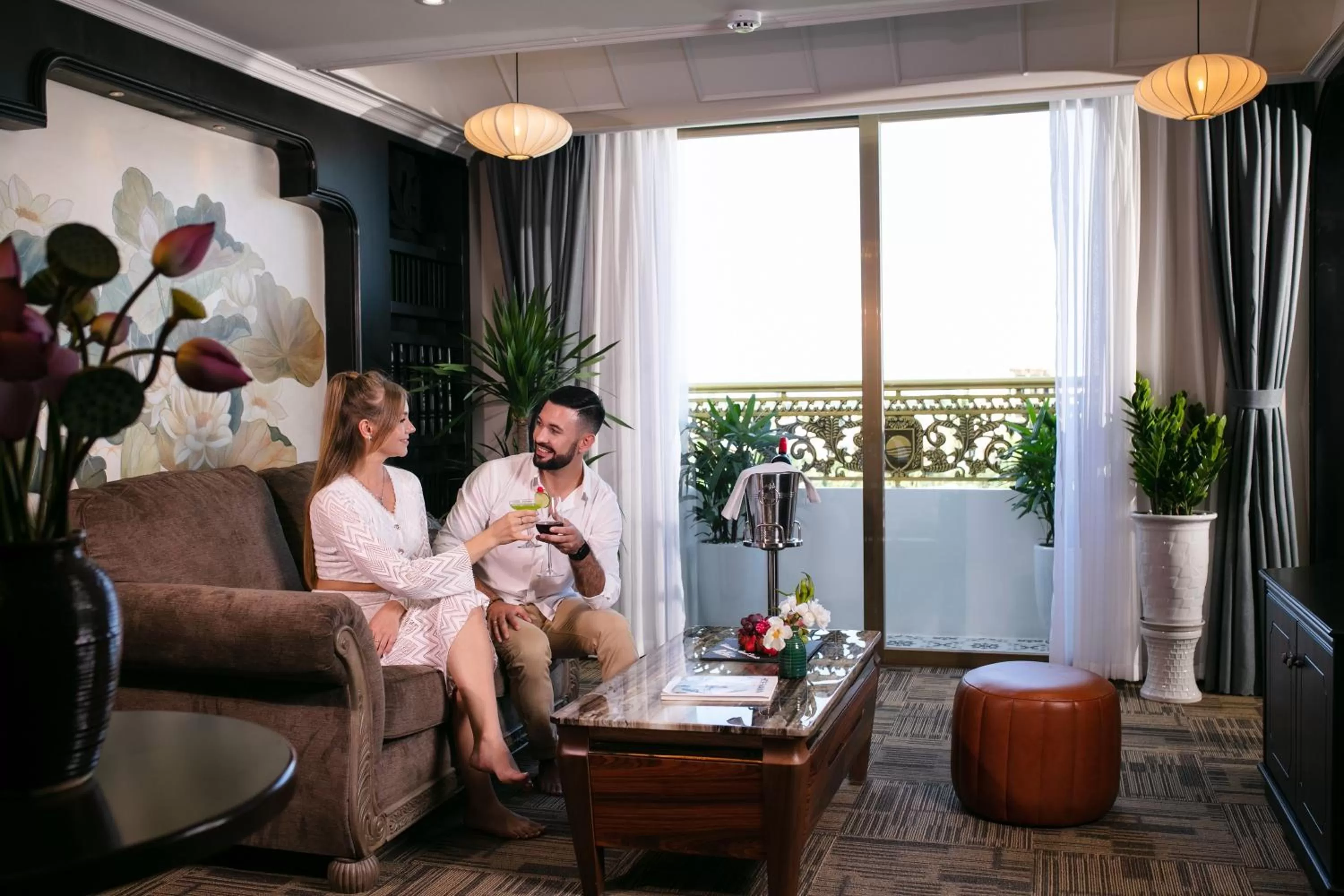 Living room in Grand Sunrise Palace Hoi An- A Luxury Indochine Hotel & Spa