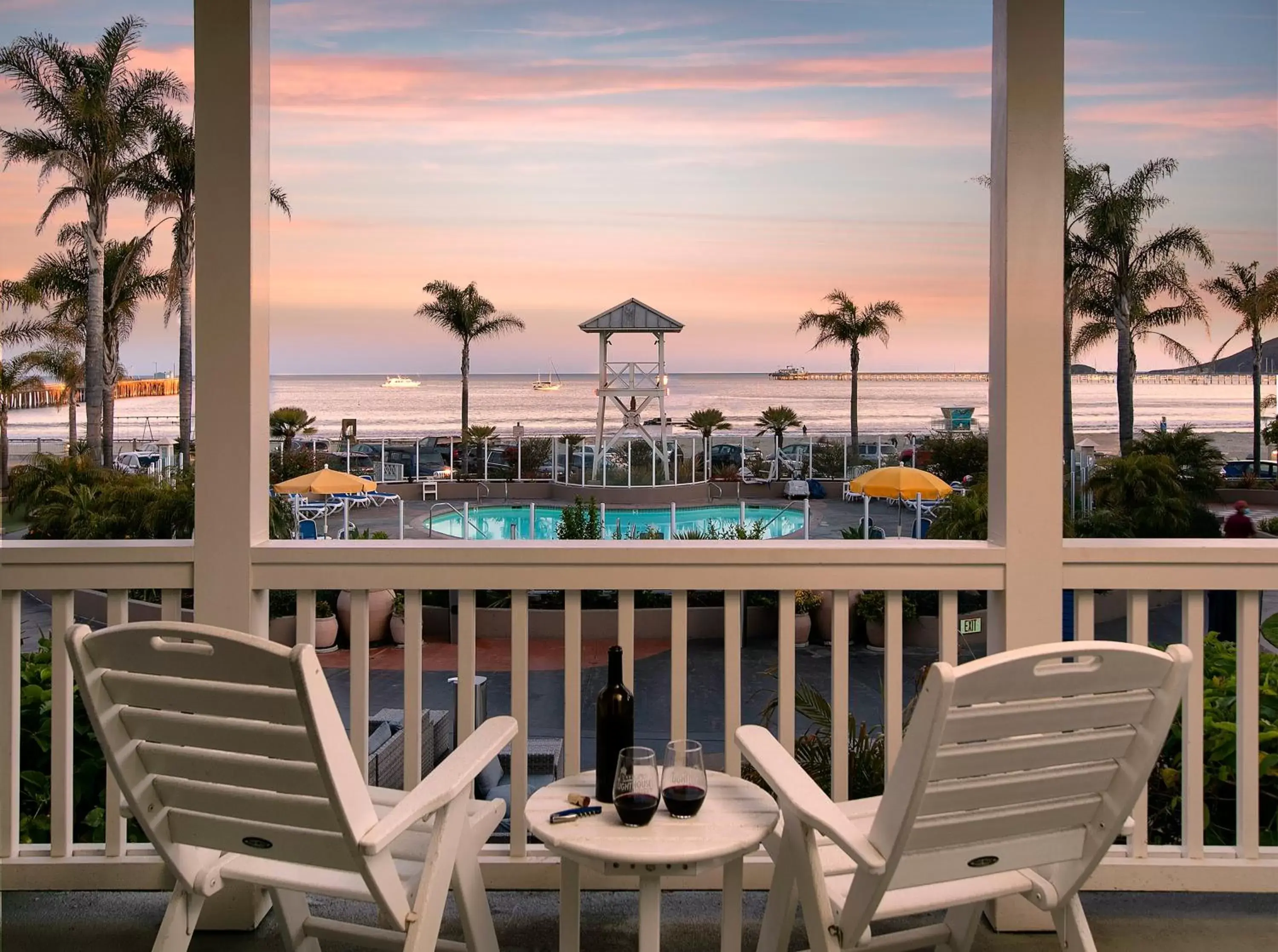 Patio in Avila Lighthouse Suites