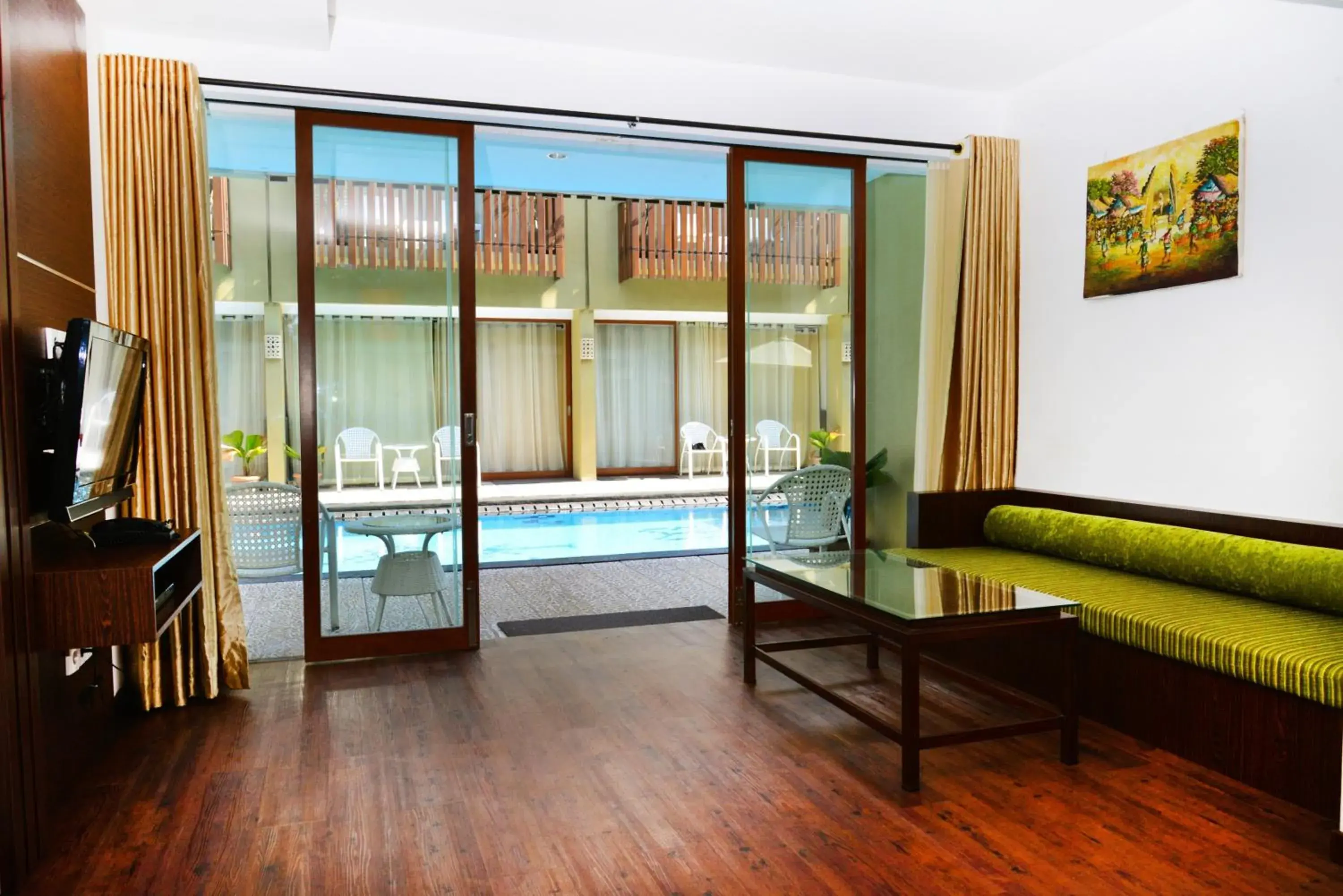 Living room, Swimming Pool in Devata Suite & Residence