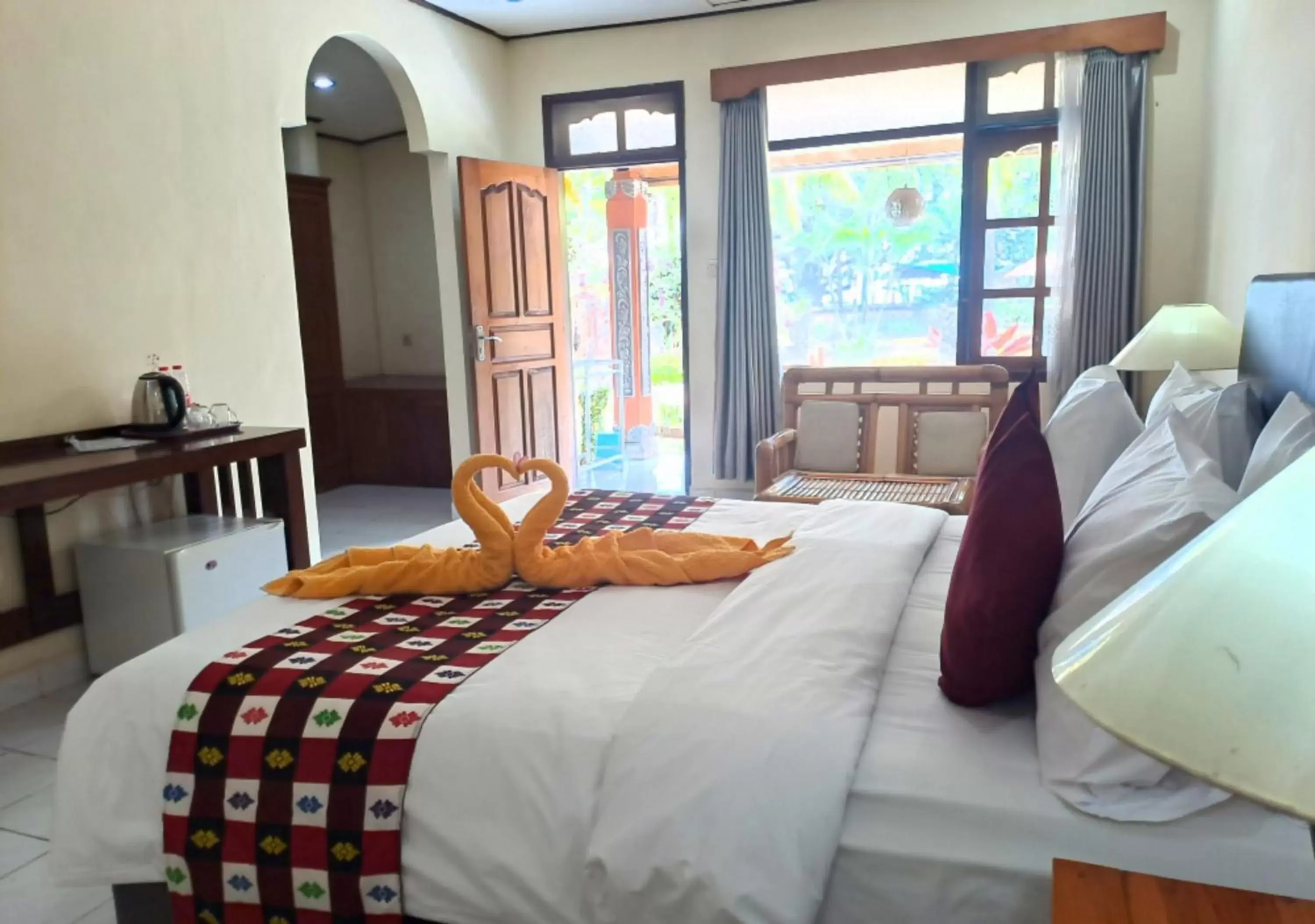 Property building, Bed in Lovina Beach Hotel