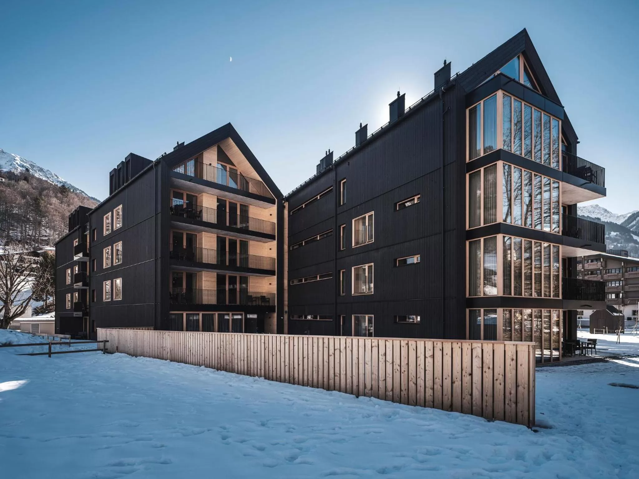 Property building, Winter in PURE Resort Schruns