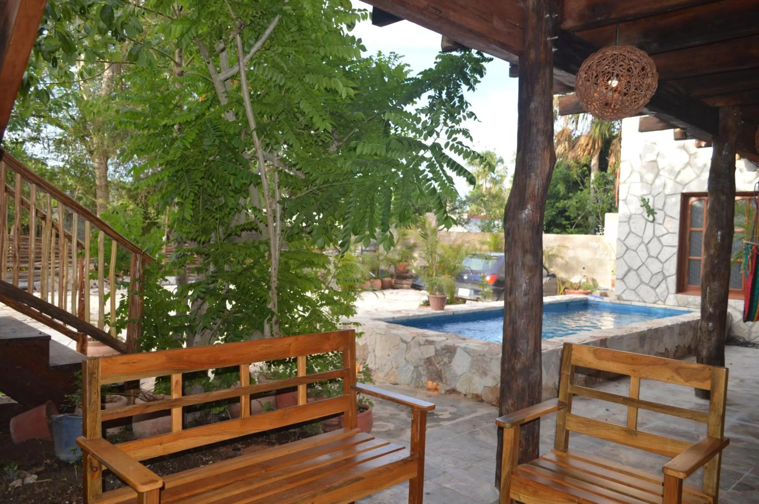 Pool view in Hotel Casa San Juan