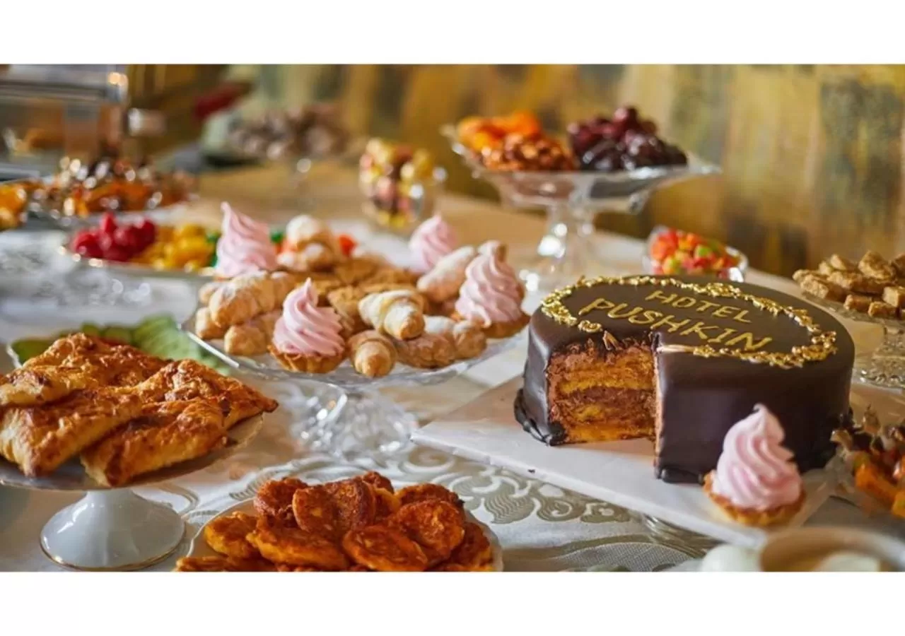 Buffet breakfast in Hotel Pushkin