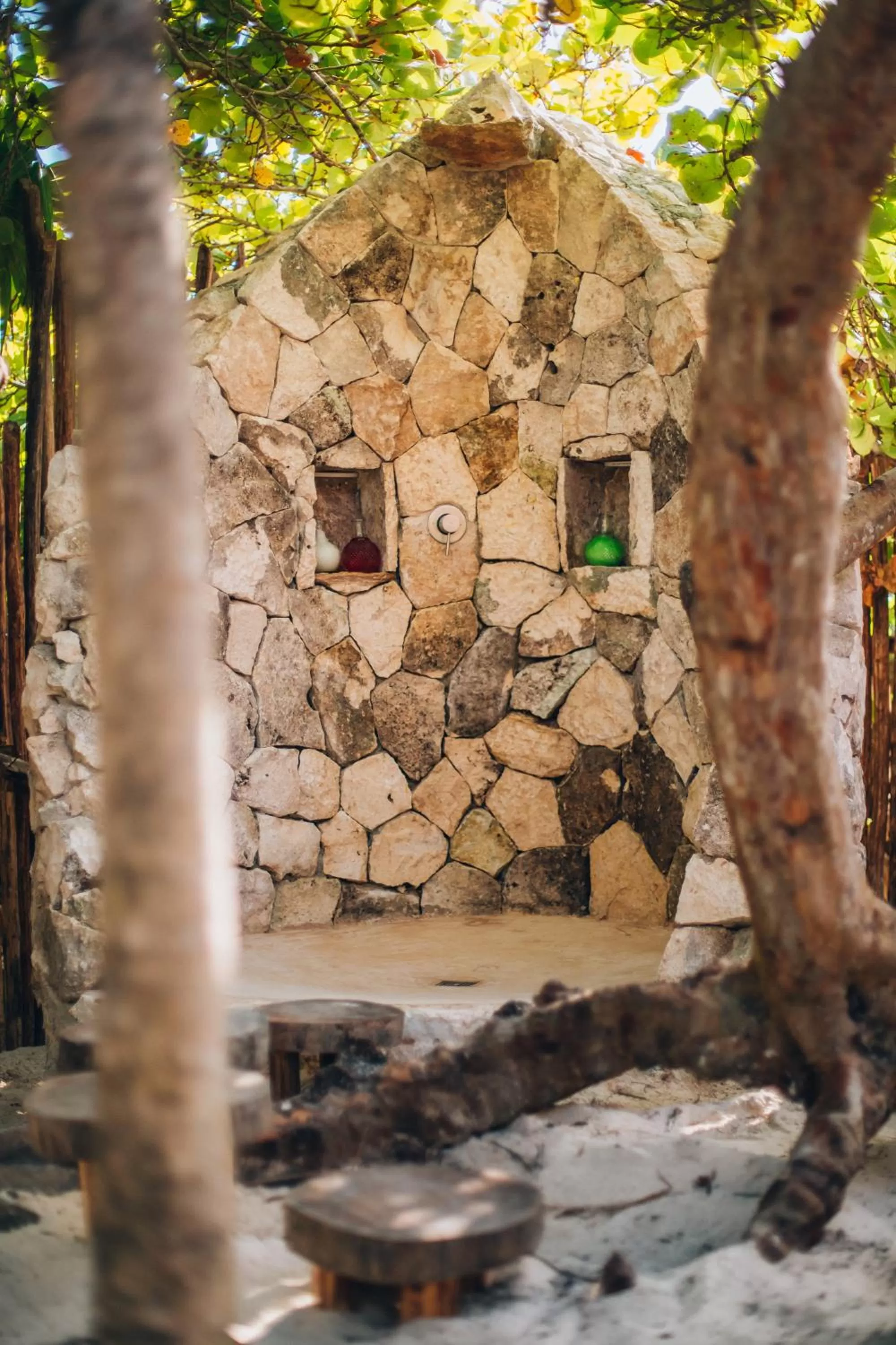 Shower in Ikal Tulum Hotel