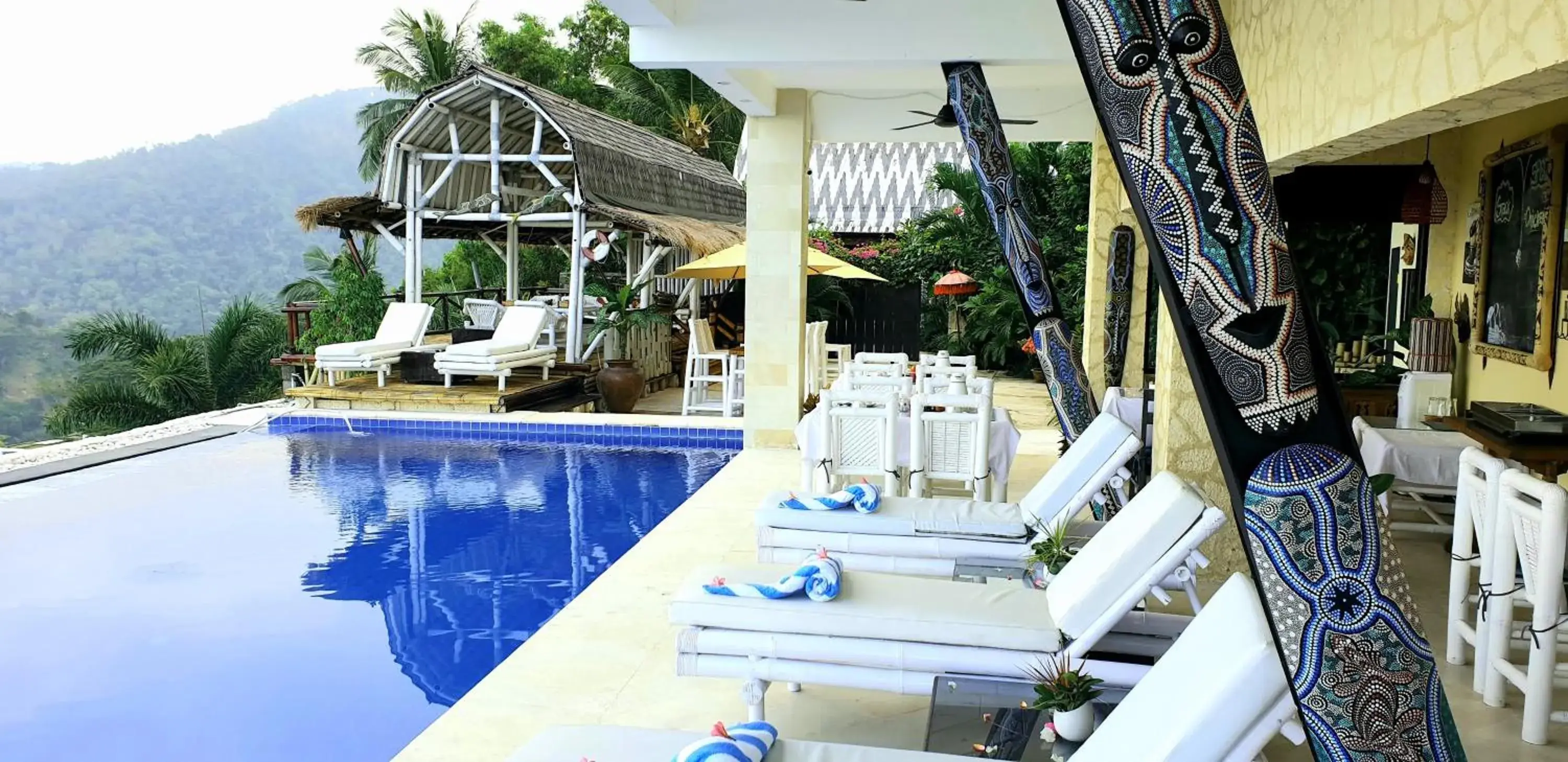 Natural landscape, Swimming Pool in Villa Umbrella Lombok