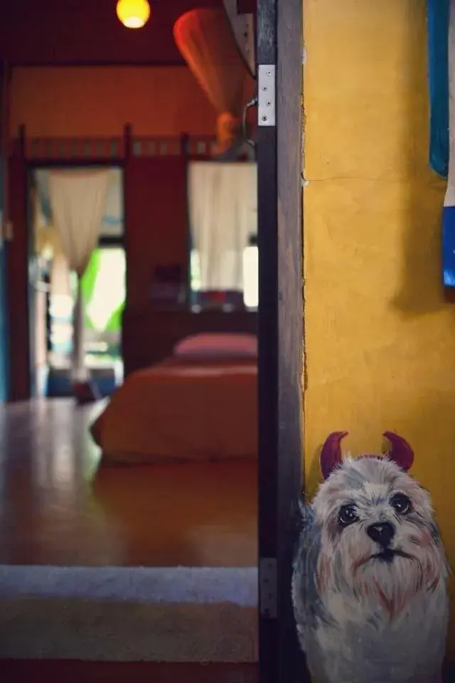 Bedroom, Pets in Sawasdeepai River Resort