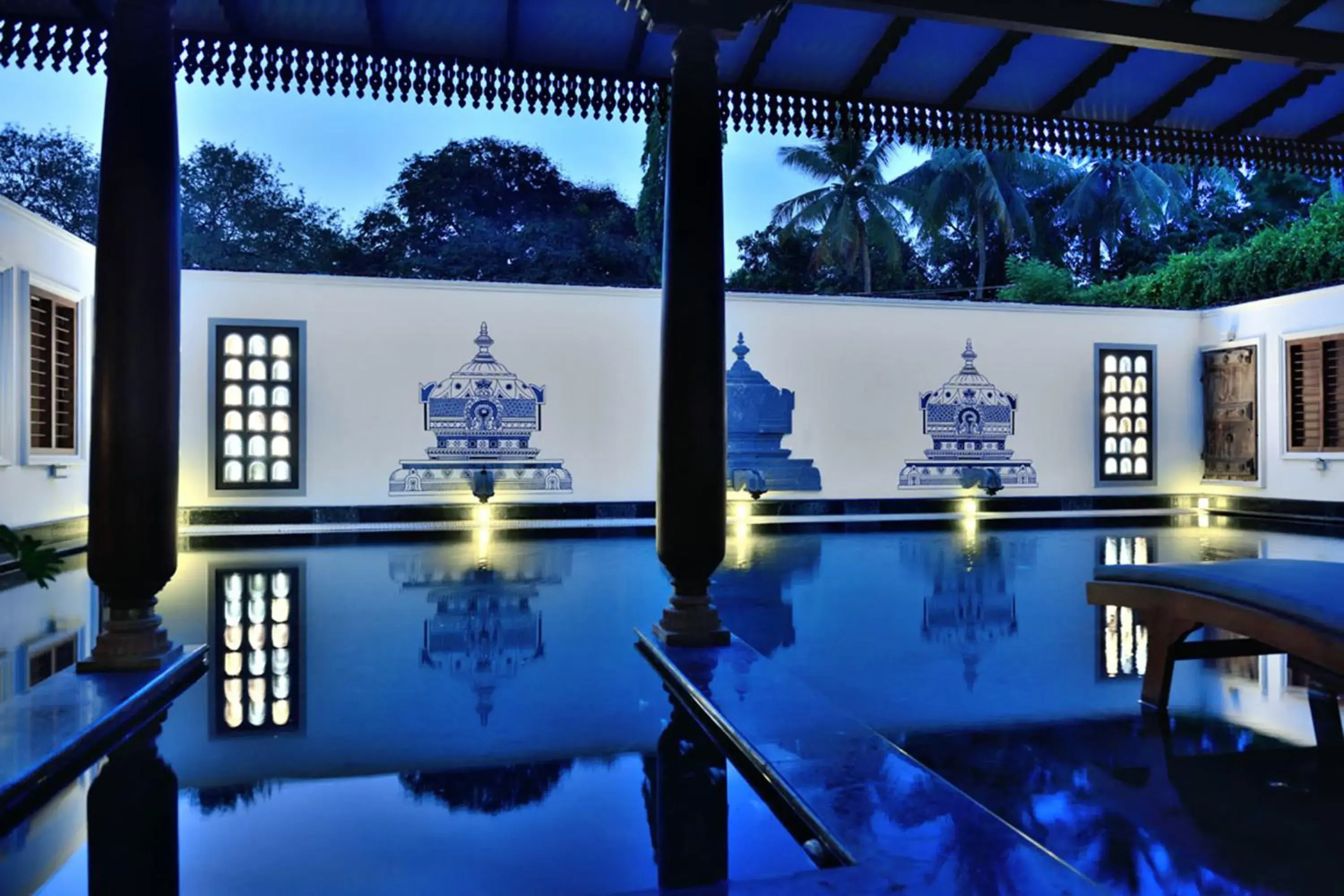 Pool view in Svatma Heritage Hotel