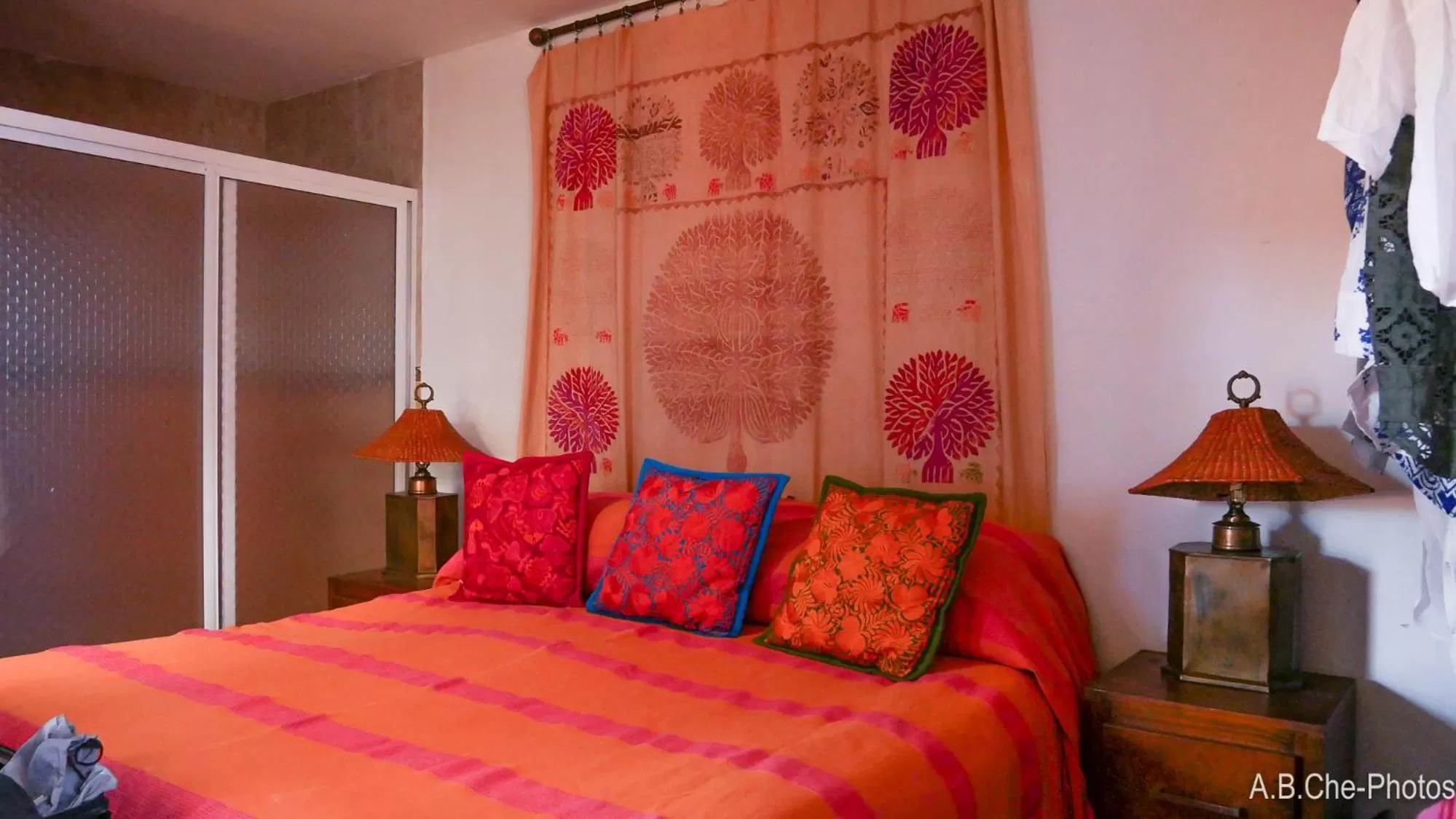 Bedroom, Bed in Casona Rosa B&B, Morelia