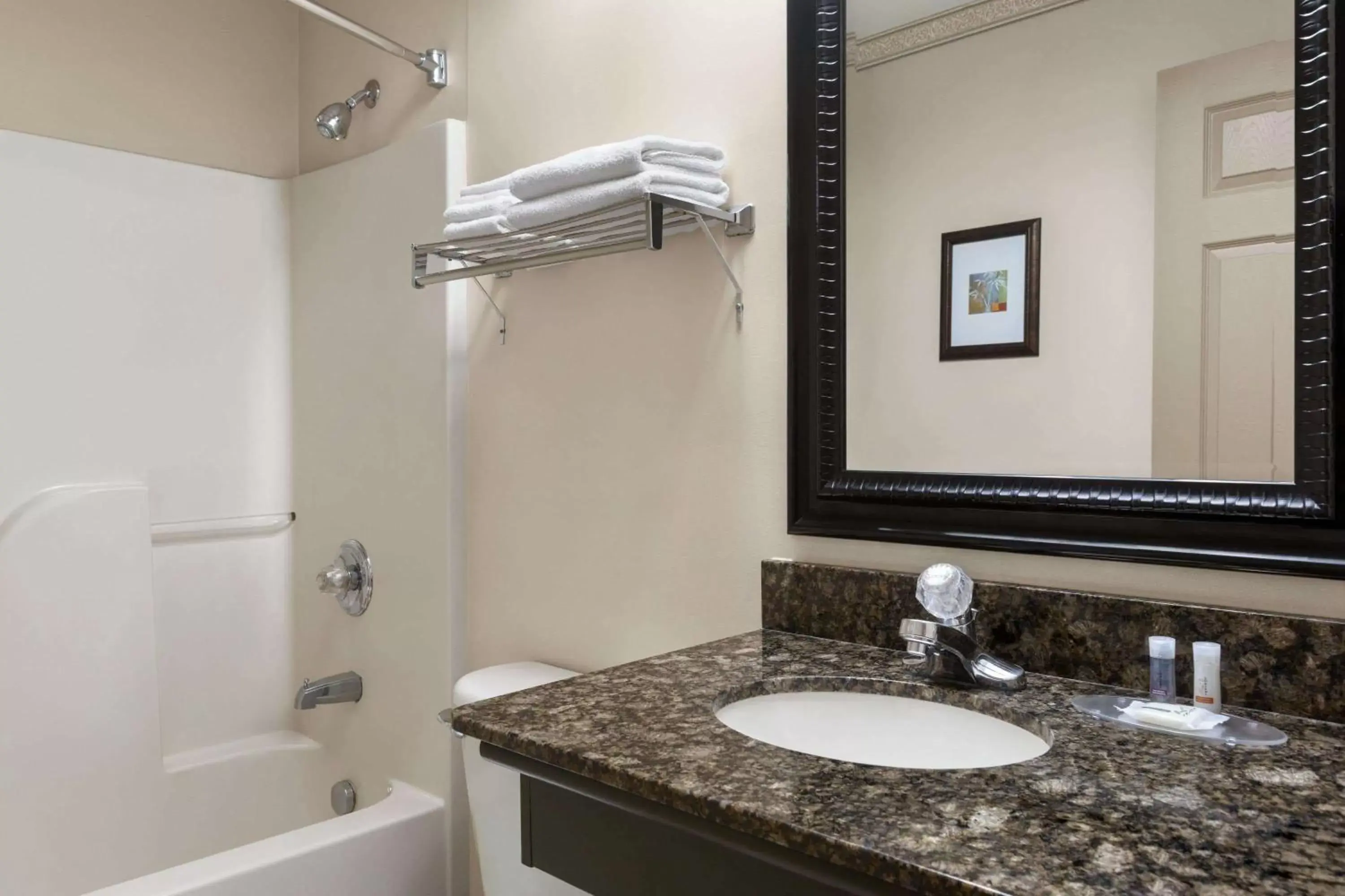 TV and multimedia, Bathroom in Days Inn & Suites by Wyndham Sault Ste. Marie ON