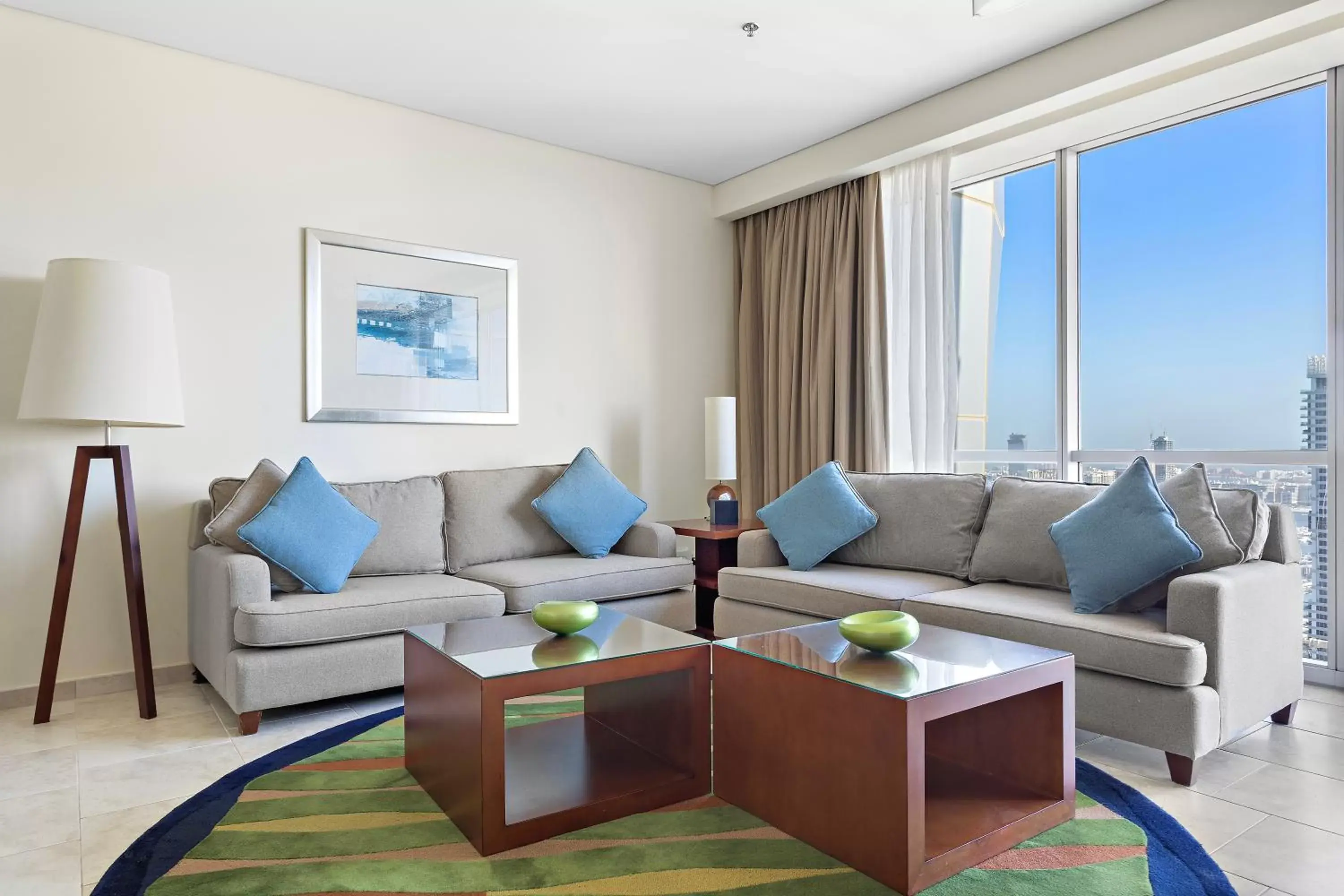 Living room, Seating Area in Blue Beach Tower The Walk JBR